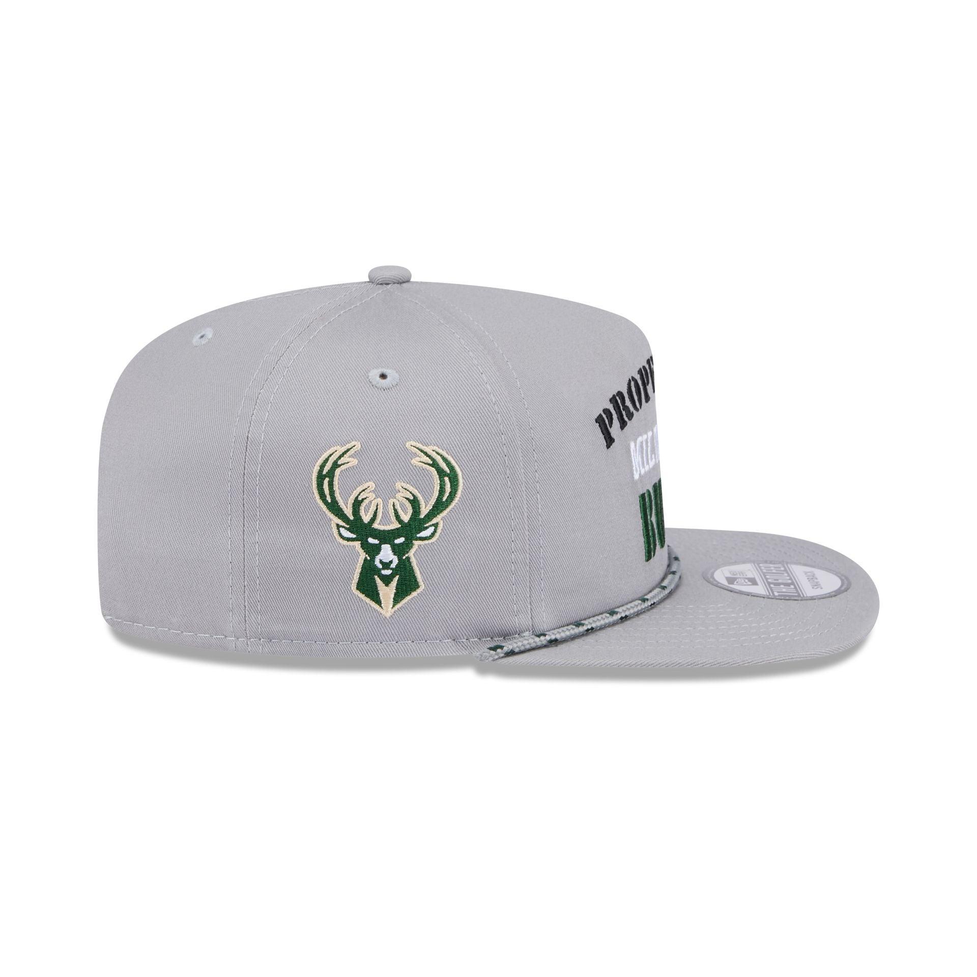 Milwaukee Bucks Vintage Gray Rope Golfer Hat Male Product Image