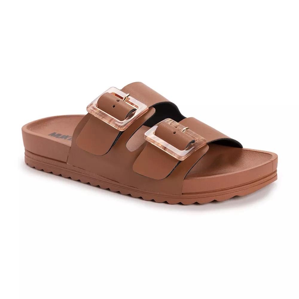 MUK LUKS Grand Cayman Womens Slide Sandals Red Product Image