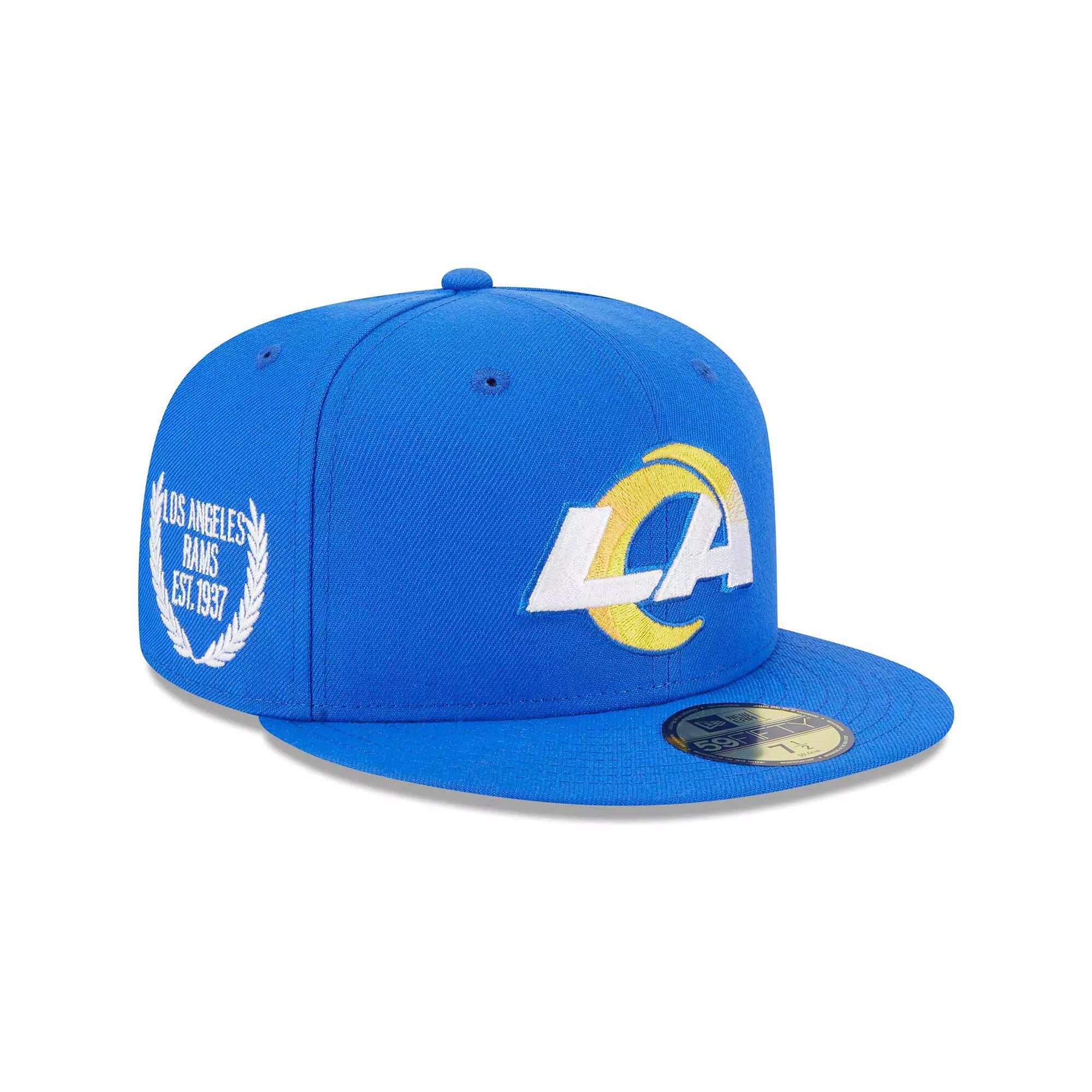 Men's New Era Royal Los Angeles Rams Camo Undervisor 59FIFTY Fitted Hat,  Product Image