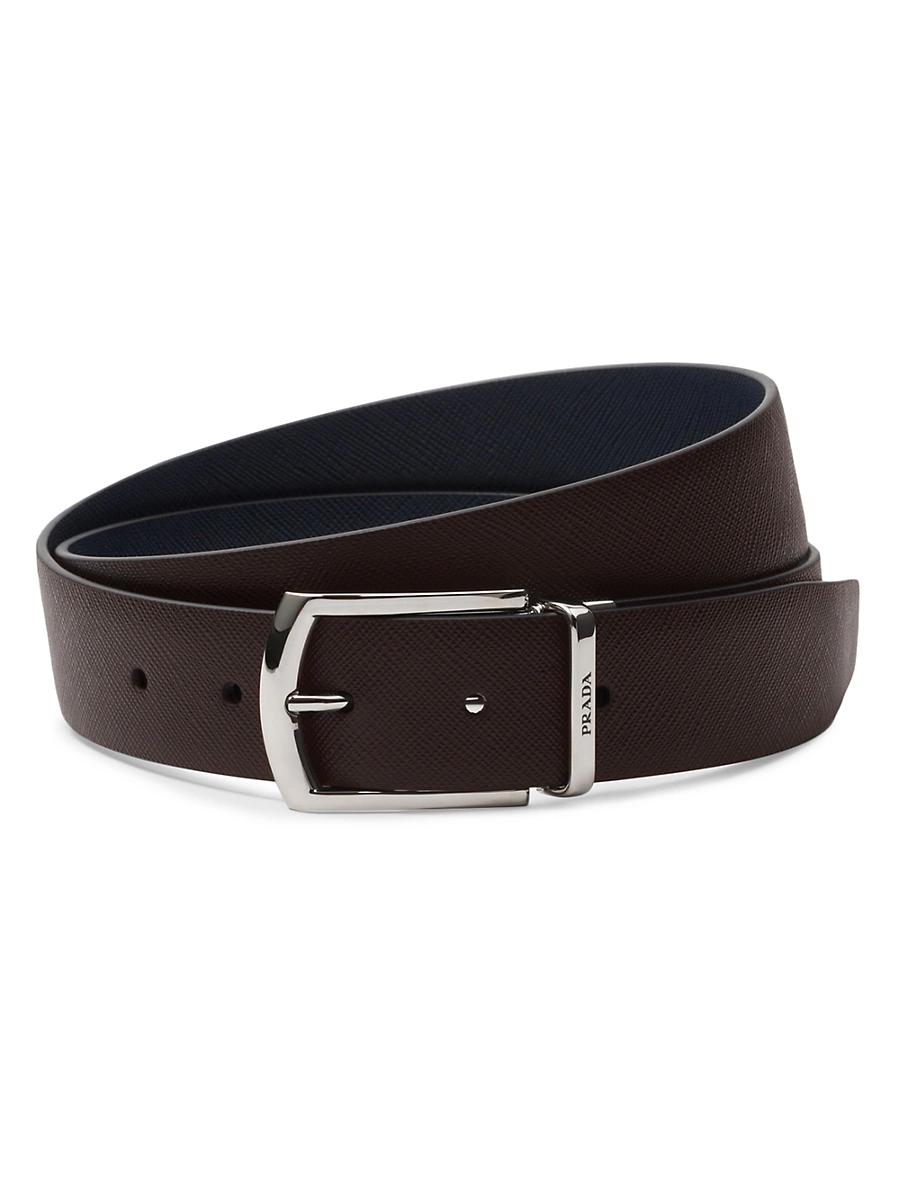 Mens Reversible Saffiano Leather Belt Product Image