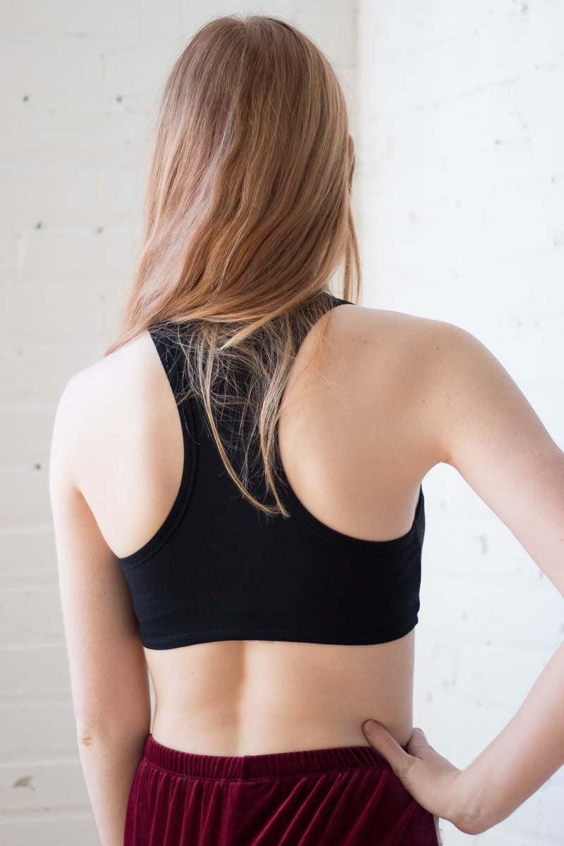 Black Racerback Crop Tank Product Image
