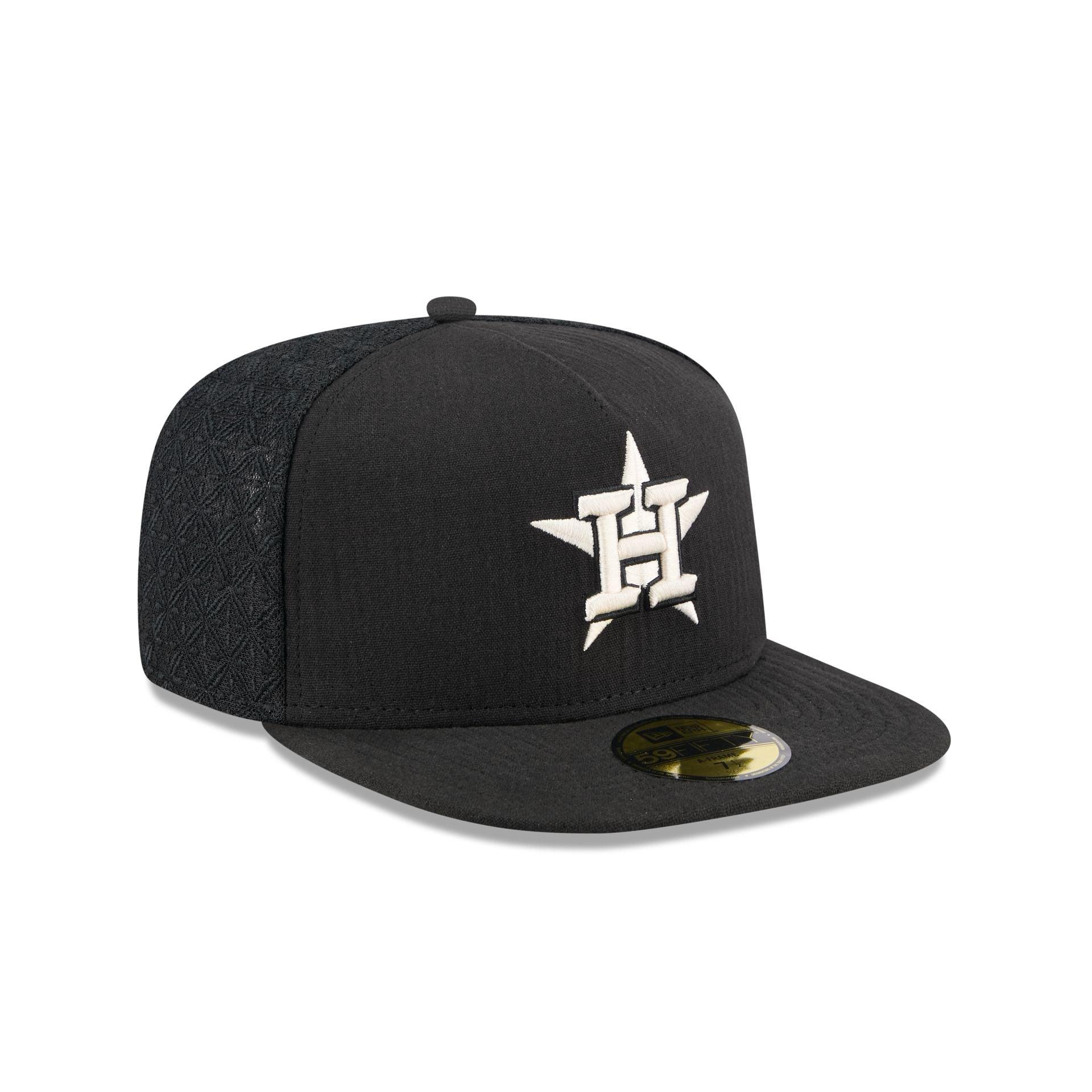 Houston Astros Black Mesh 59FIFTY A-Frame Fitted Hat Male Product Image