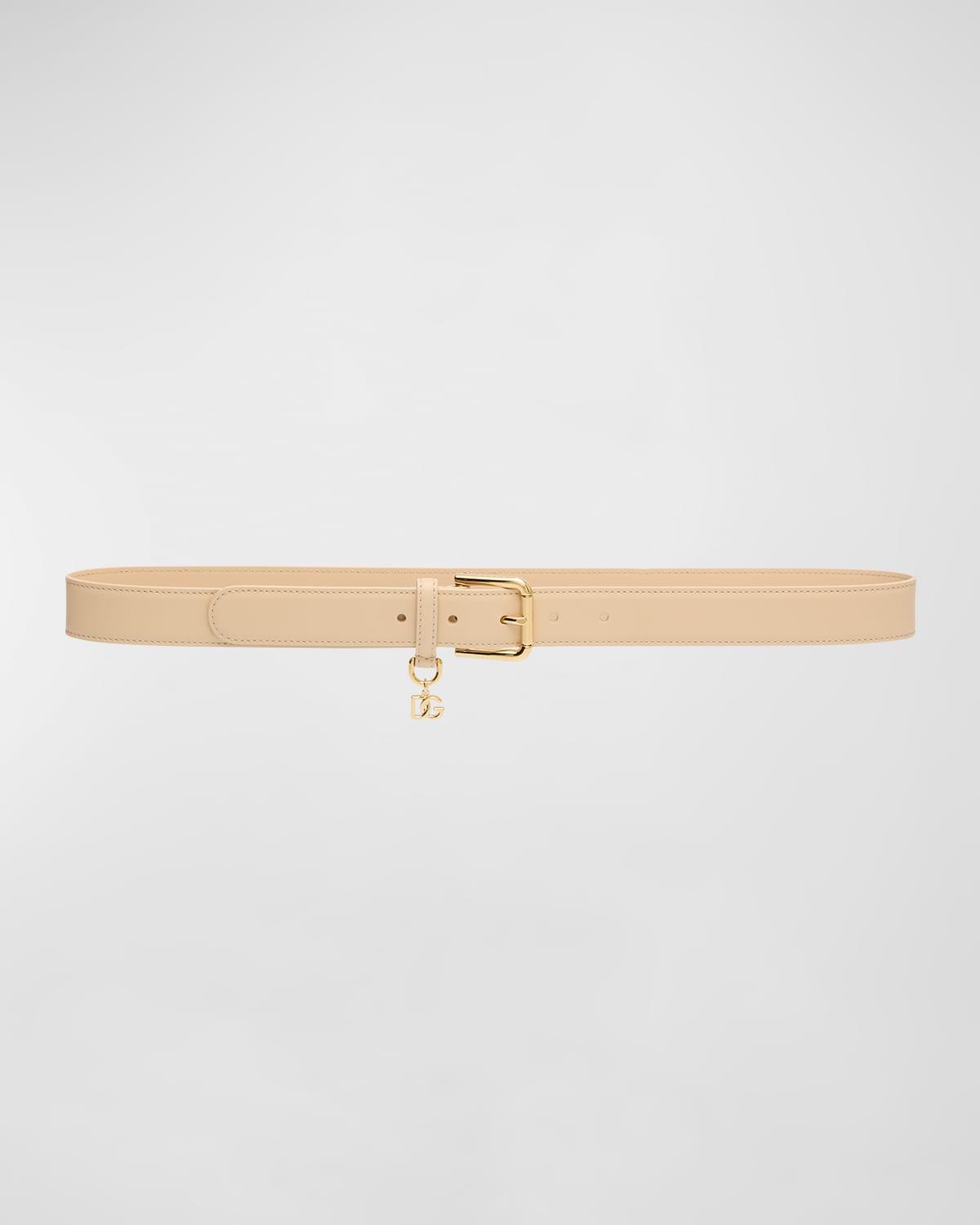 DG Charm Smooth Leather & Brass Belt Product Image