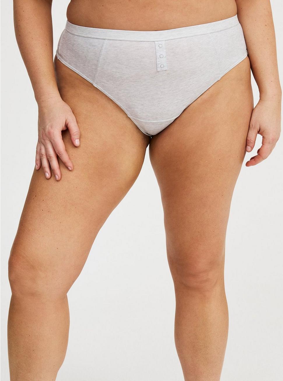 Heather Mid Rise Thong Panty Product Image