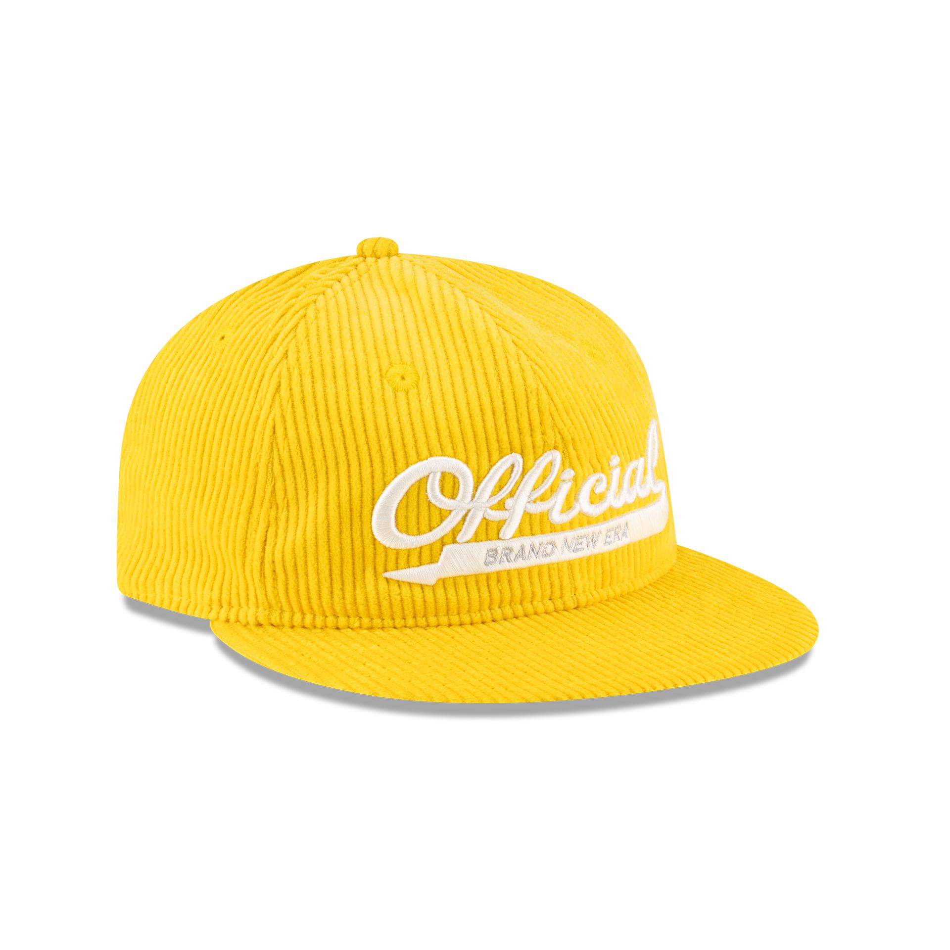 New Era Branded Official Corduroy Gold Retro Crown 9FIFTY Snapback Hat Male Product Image