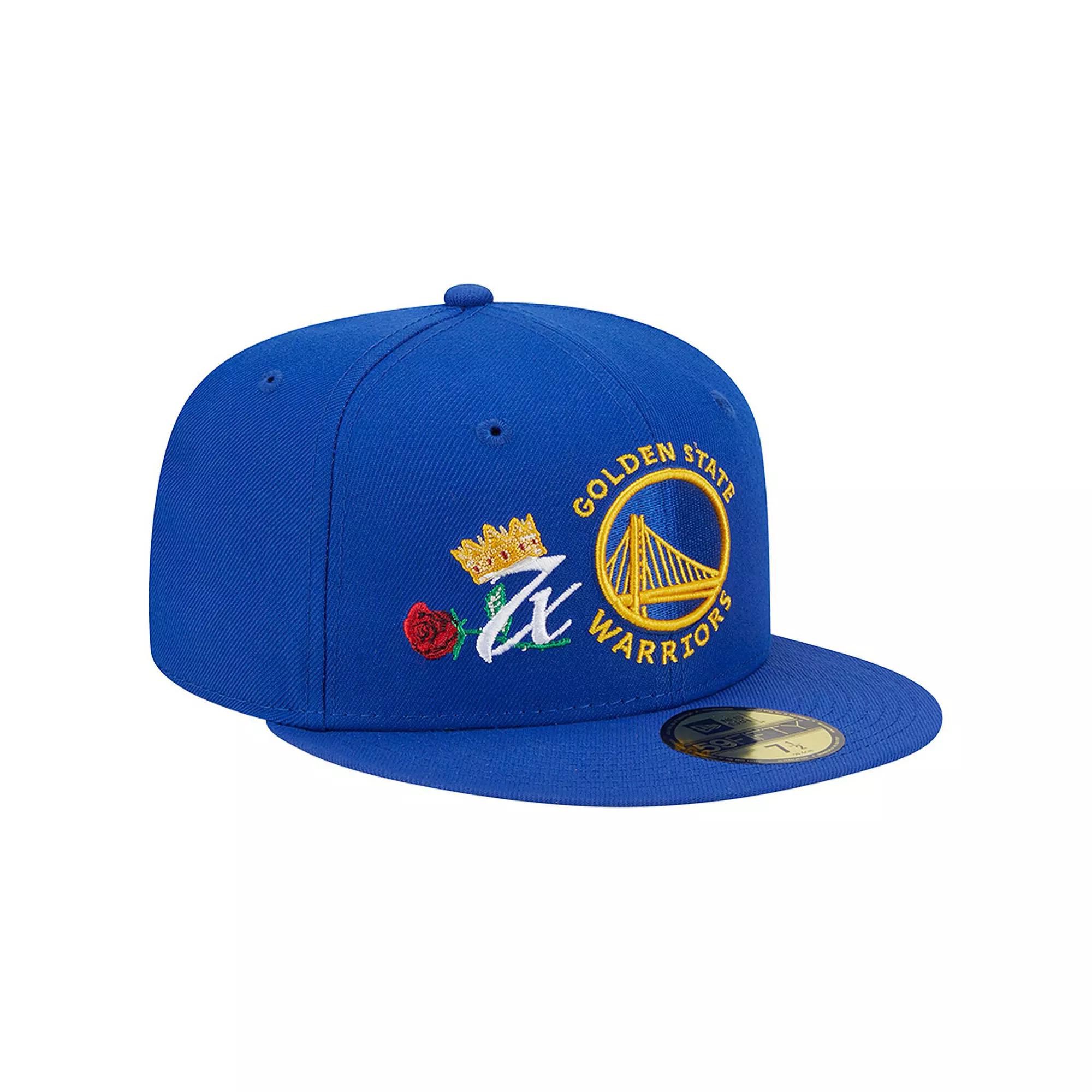 Men's New Era  Royal Golden State Warriors Crown Champs 59FIFTY Fitted Hat, Size: 7 3/4, Blue Product Image