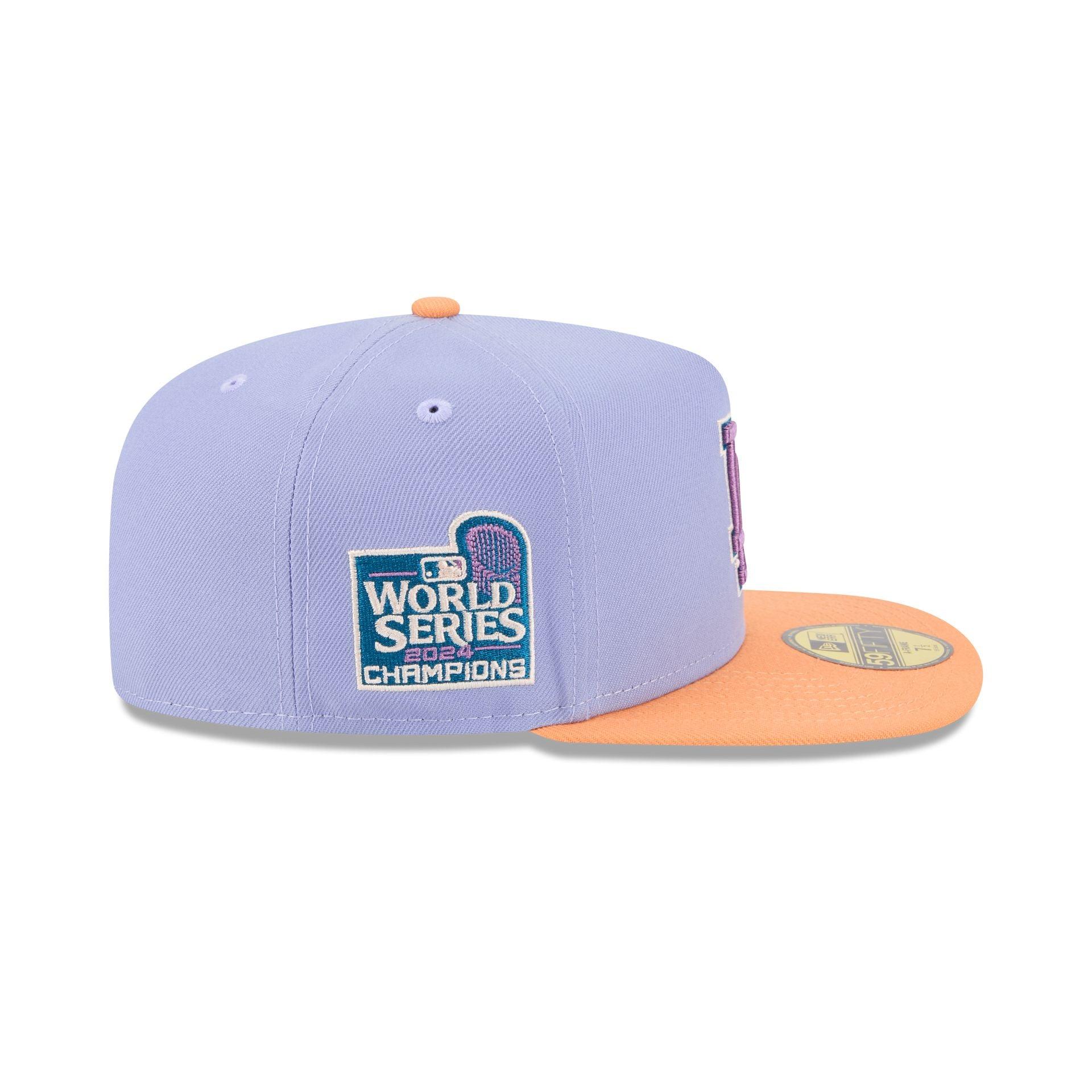 Los Angeles Dodgers Lavender 59FIFTY A-Frame Fitted Hat Male Product Image
