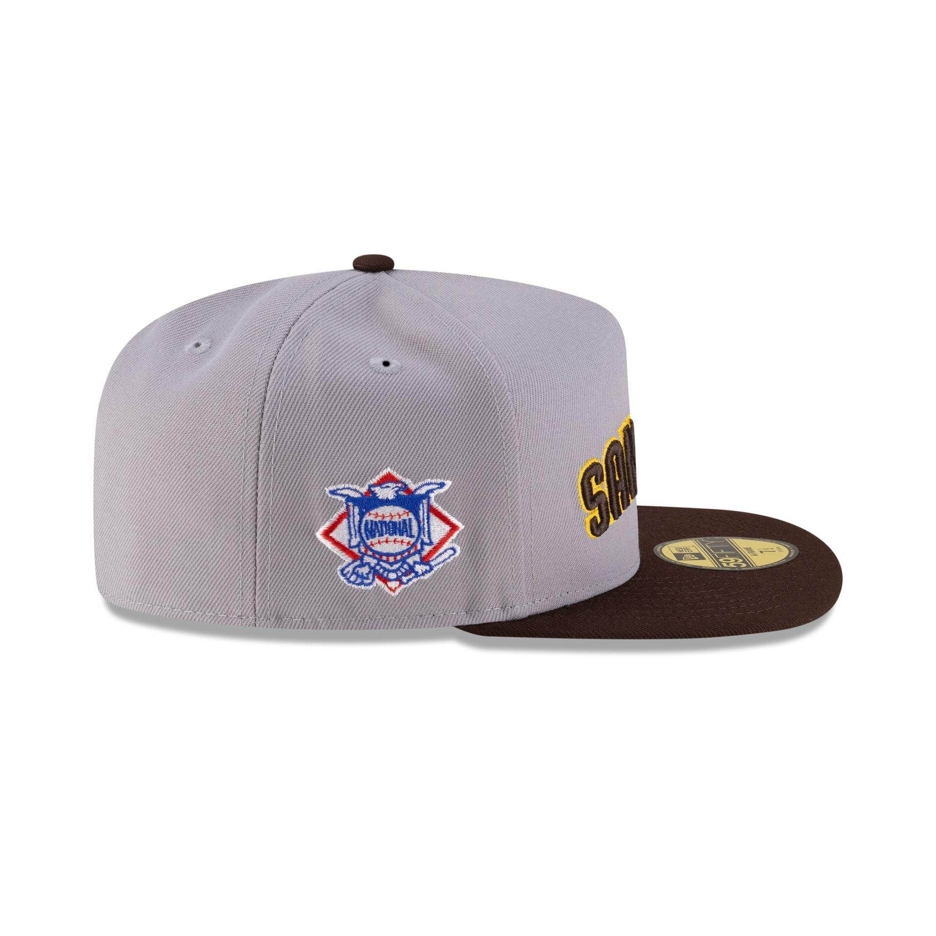 Just Caps League Sidepatch Gray San Diego Padres 59FIFTY A-Frame Fitted Hat Male Product Image