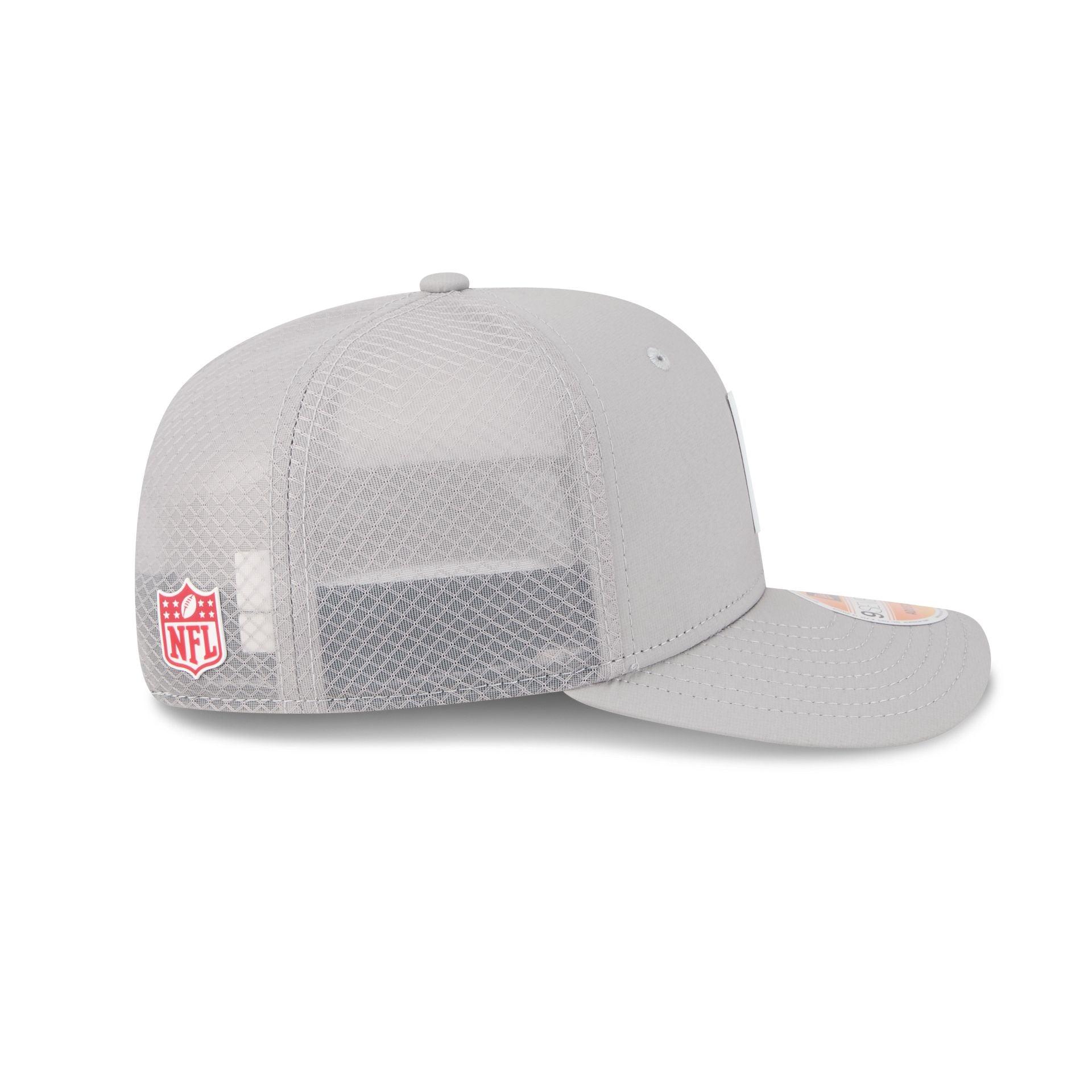 San Francisco 49ers 2025 Sideline Hot Weather Gray 9SEVENTY Trucker Hat Male Product Image