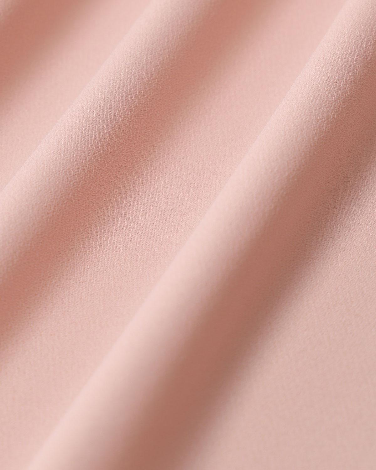 Pink V-Neck Pleated Midi Dress Product Image