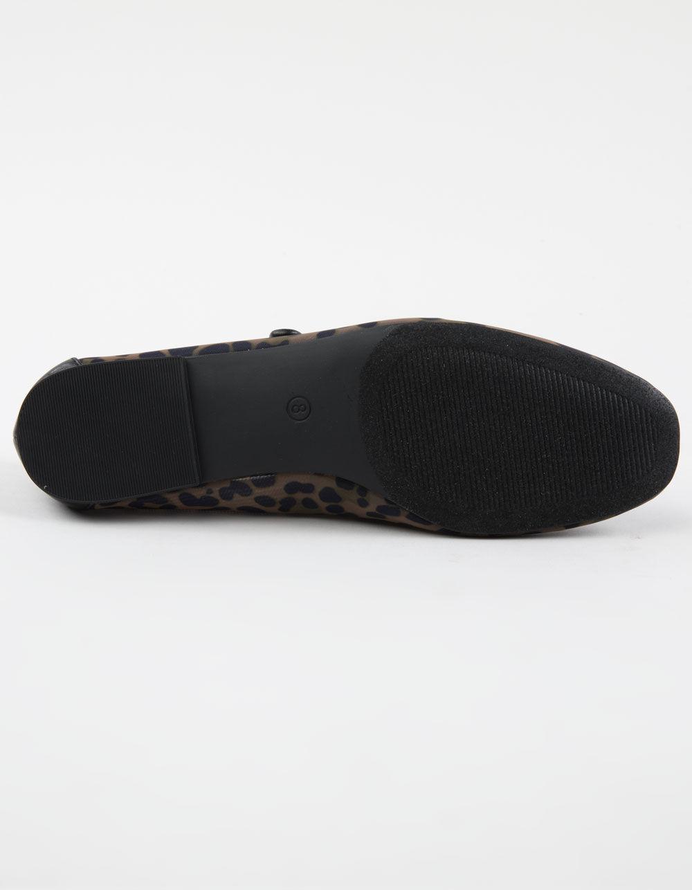 STEVE MADDEN Arlow Leopard Womens Mesh Ballet Flats - LEOPARD Product Image