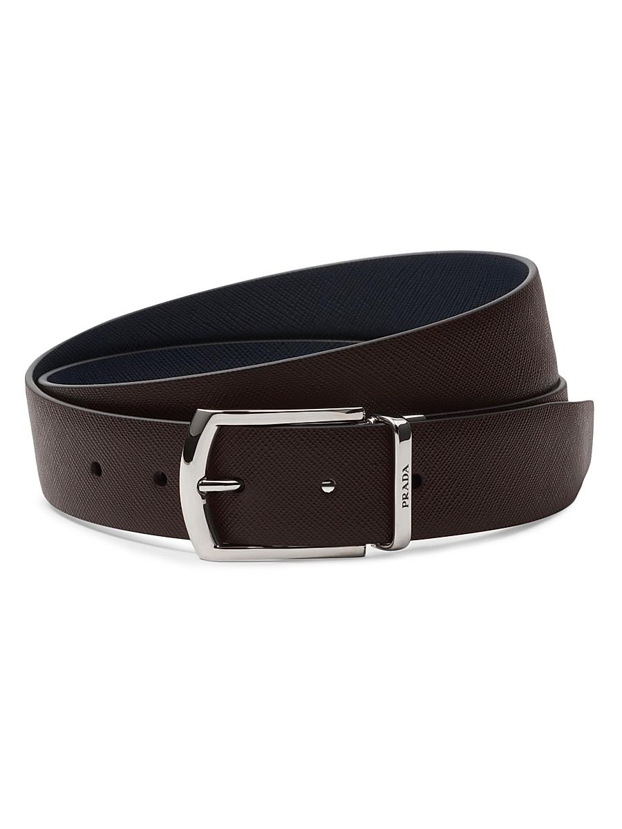 Mens Reversible Saffiano Leather Belt Product Image