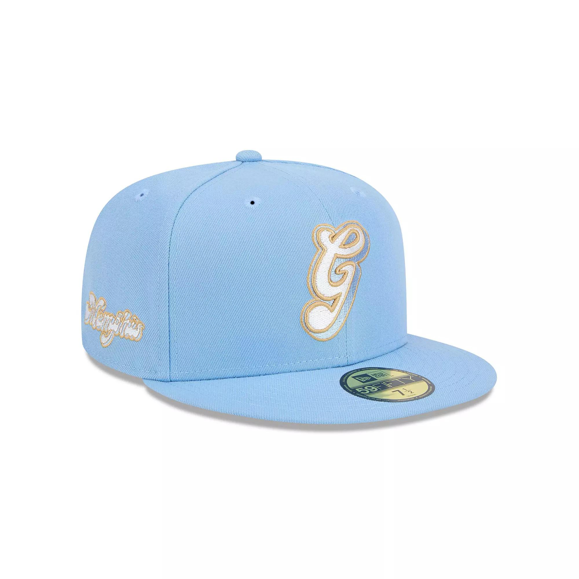 Men's New Era  Light Blue Memphis Grizzlies 2024/25 City Edition Alternate 59FIFTY Fitted Hat, Size: 7 1/8, Grz Light Product Image