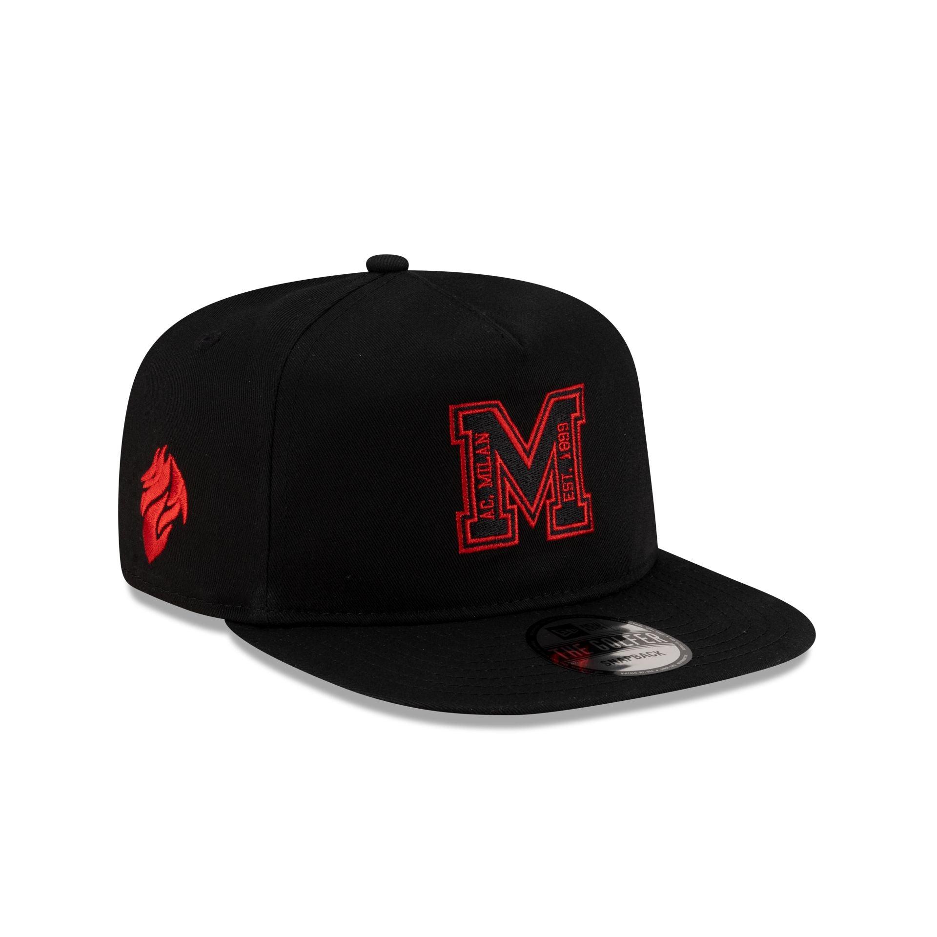 AC Milan M Logo Black Golfer Hat Male Product Image