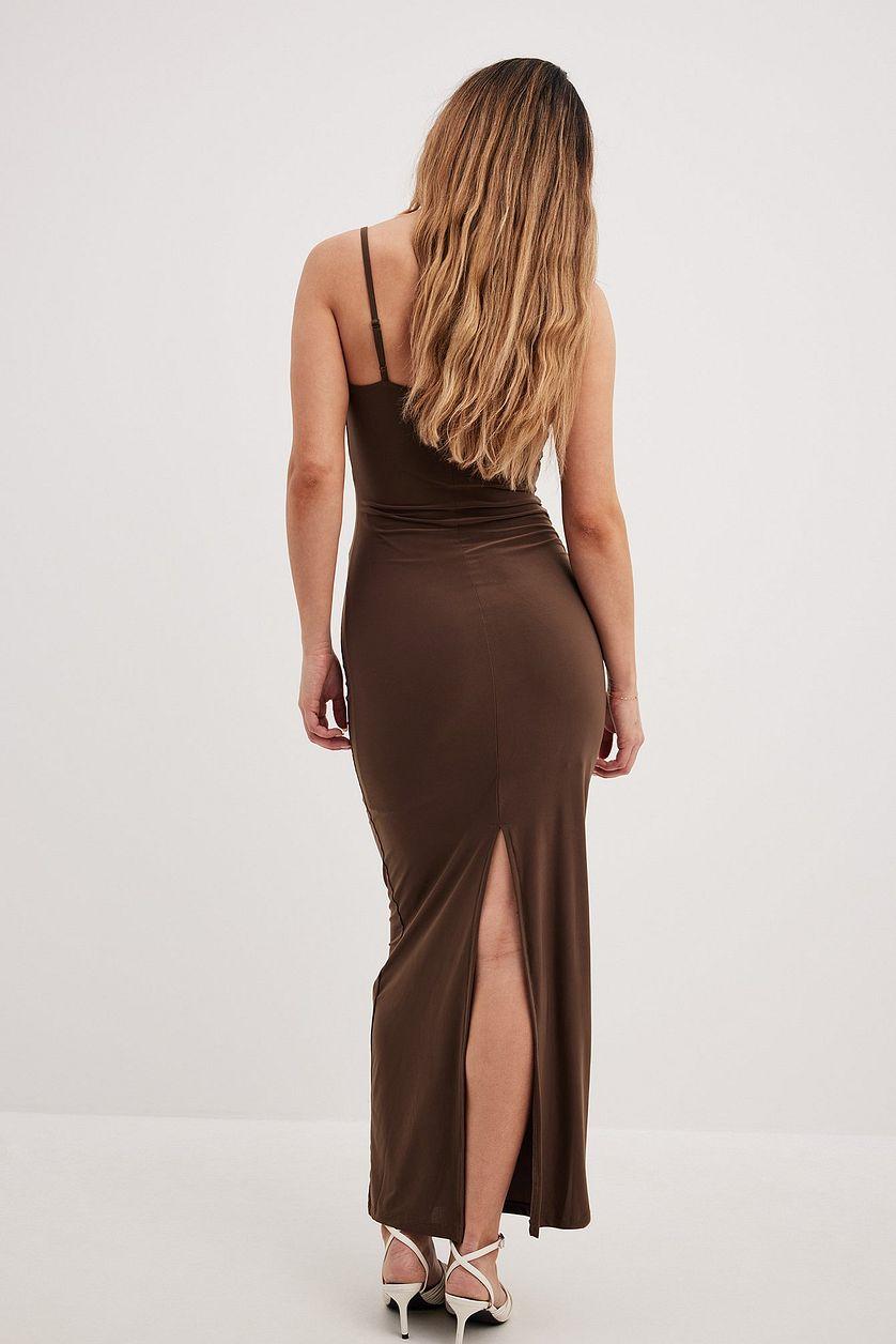 Spaghetti Strap Draped Dress Product Image