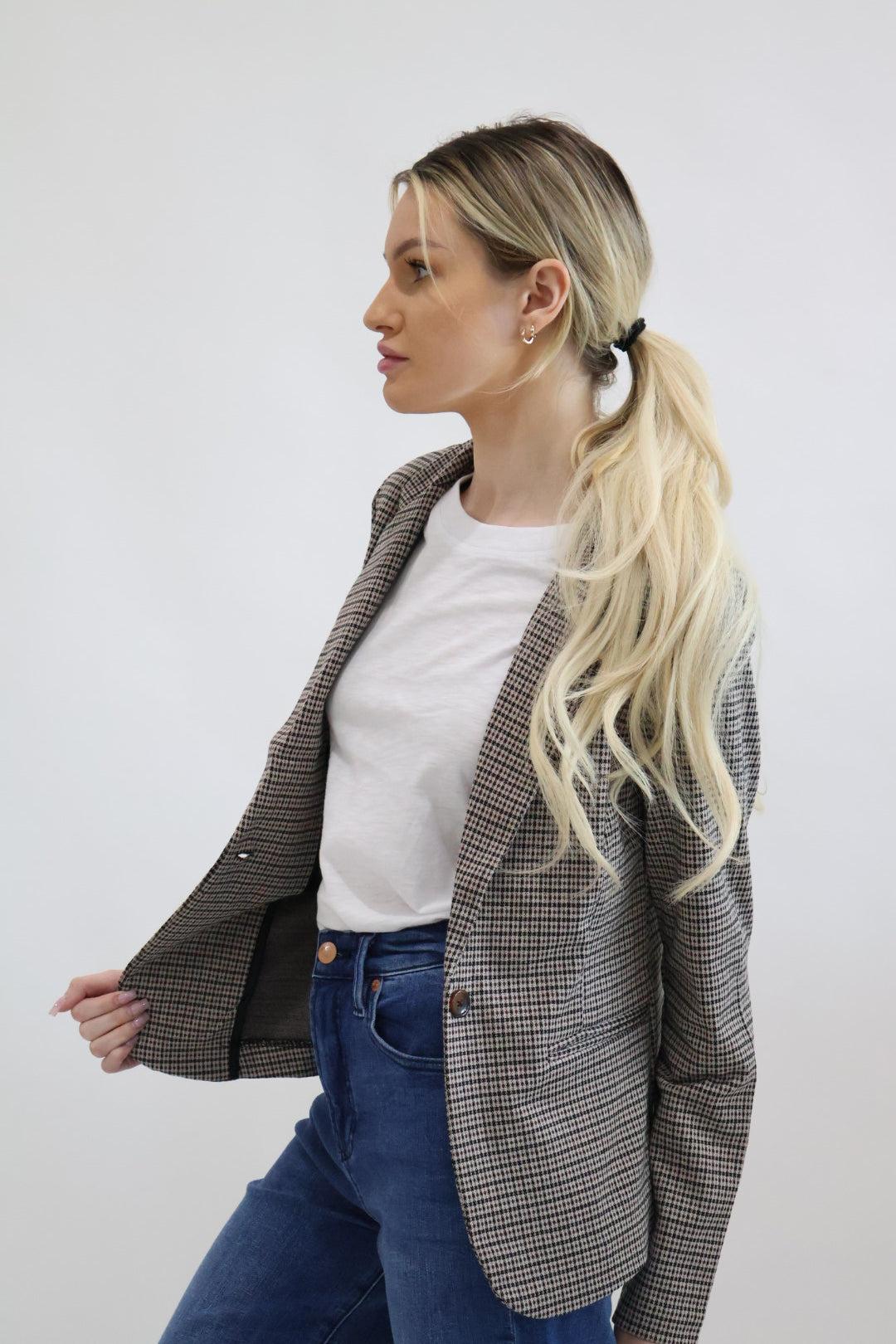 Kate Plaid Blazer Product Image