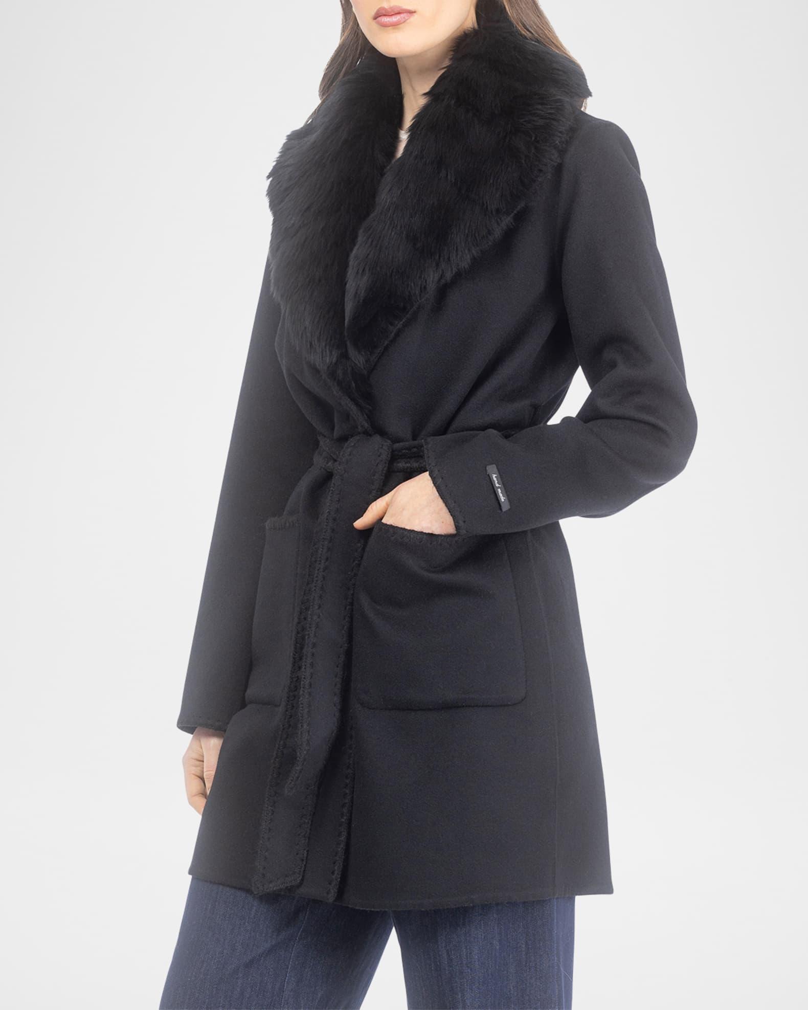 Womens Merino Shearling Lamb Stroller with Embroidered Trim Product Image