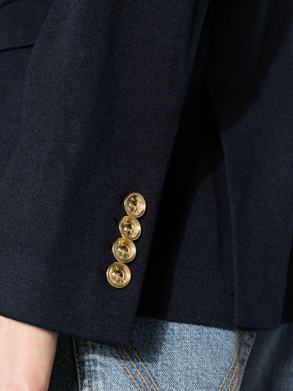 double-breasted knitted blazer Product Image