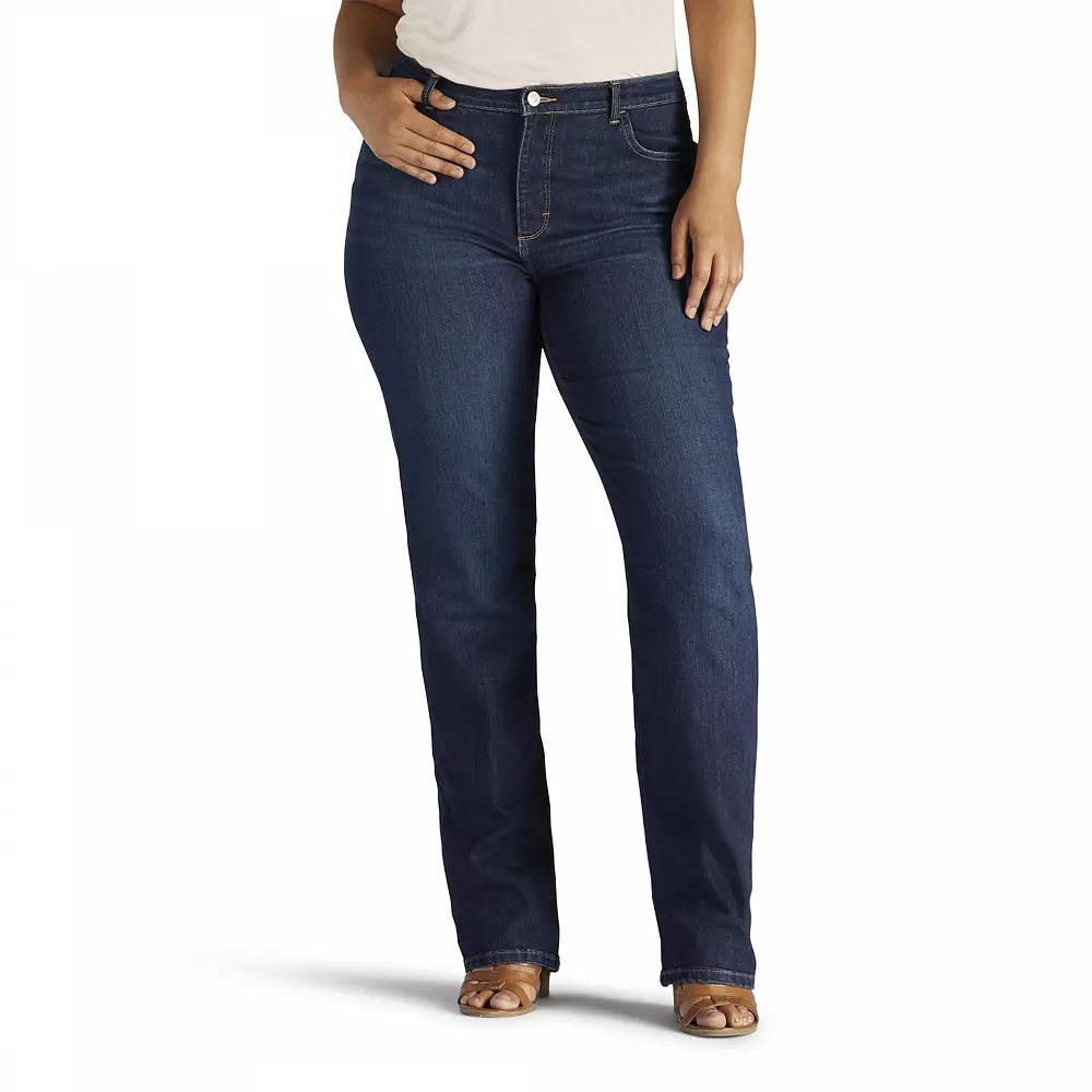 Plus Size Lee Instantly Slims Straight-Leg Jeans, Womens Product Image