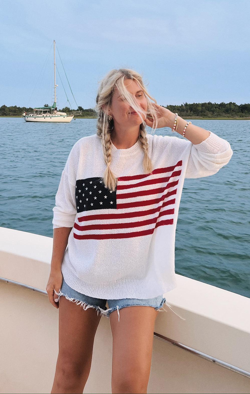 Woodsy Sweater ~ American Flag Knit Product Image