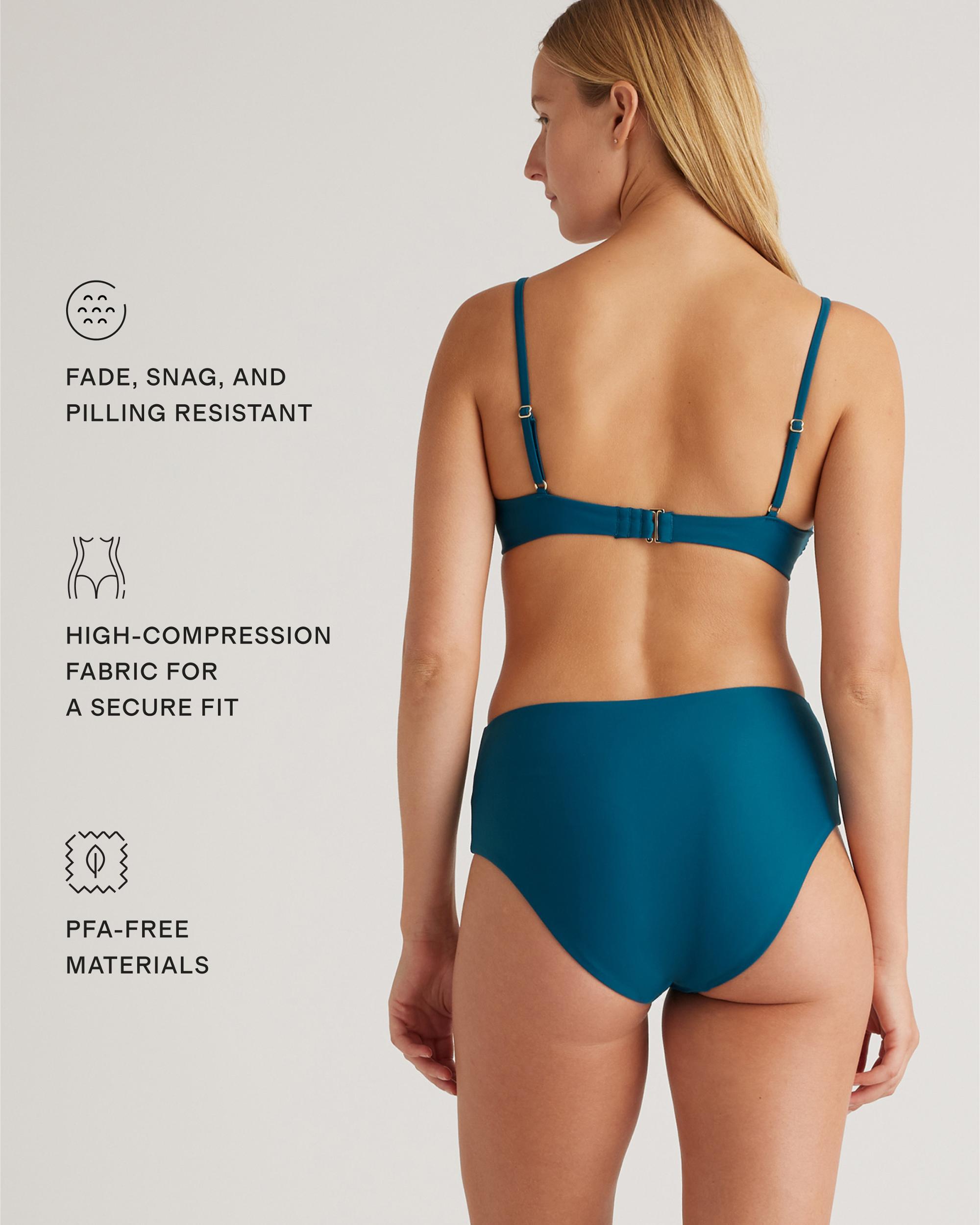 Quince | Women's Italian High-Rise Bikini Bottom Size XS, 78% Recycled Polyamide, 22% Spandex Product Image