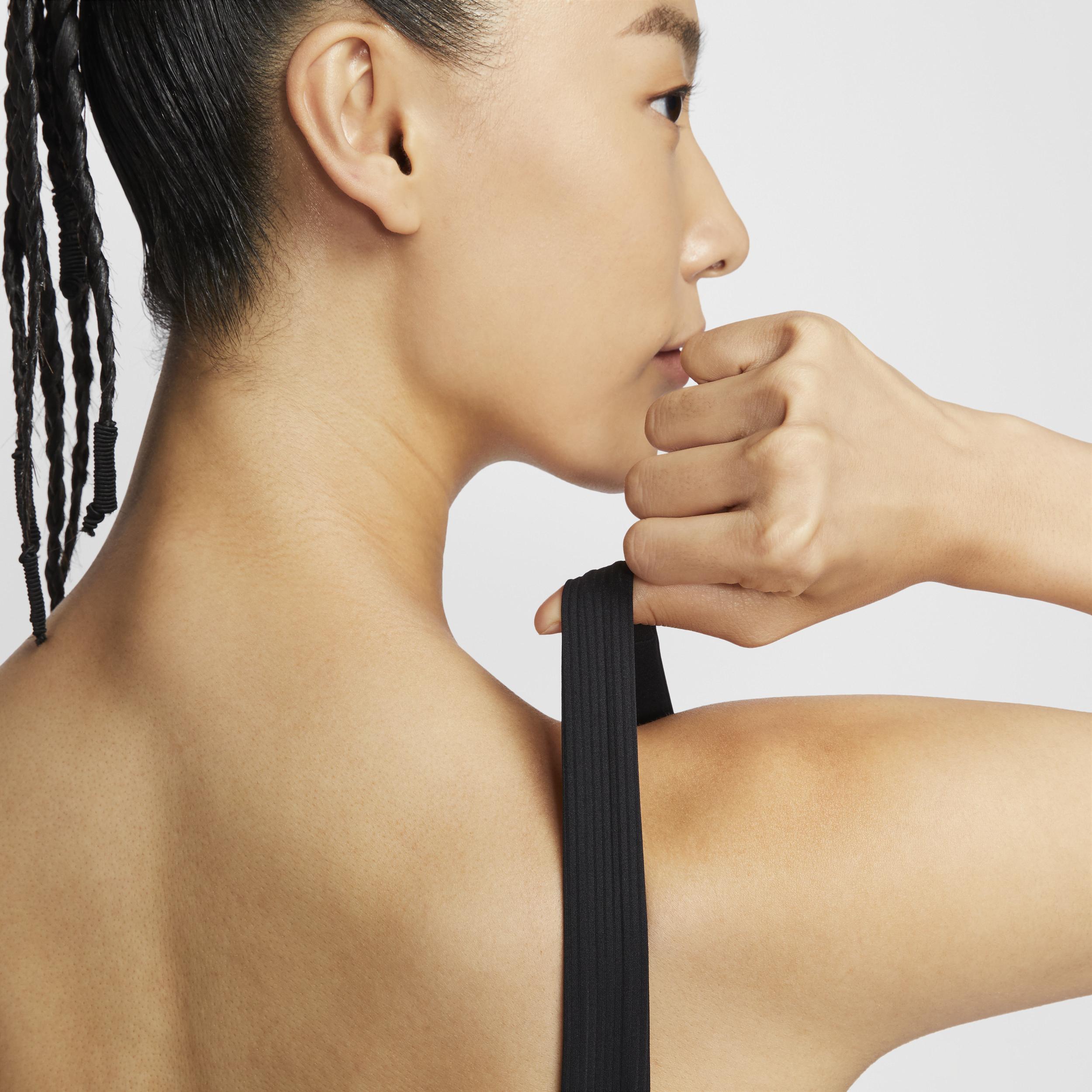 Nike Womens Zenvy Rib Light-Support Padded Longline Sports Bra | HF1542-010 Product Image