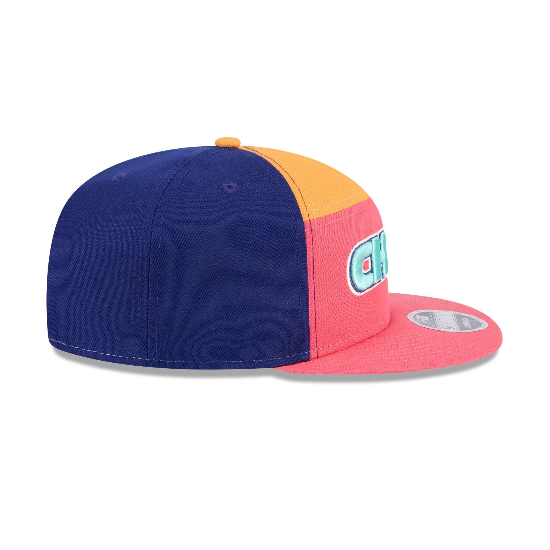 Philadelphia 76ers Coral Split Panel 9FIFTY Snapback Hat Male Product Image