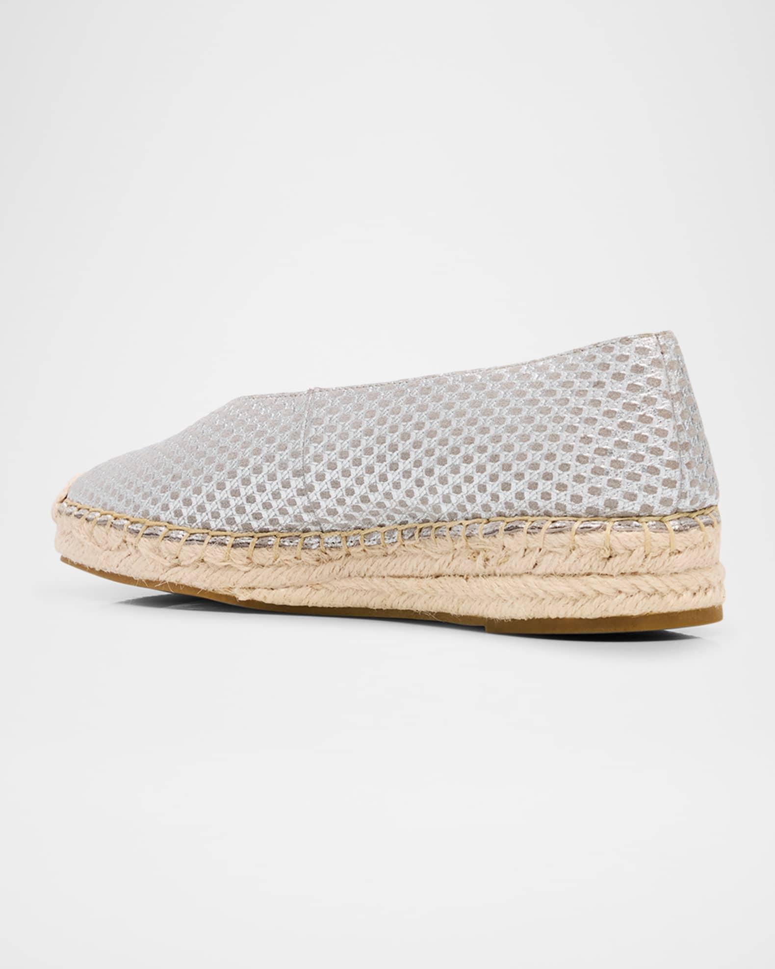 Petals Metallic Leather Wedge Espadrilles Product Image