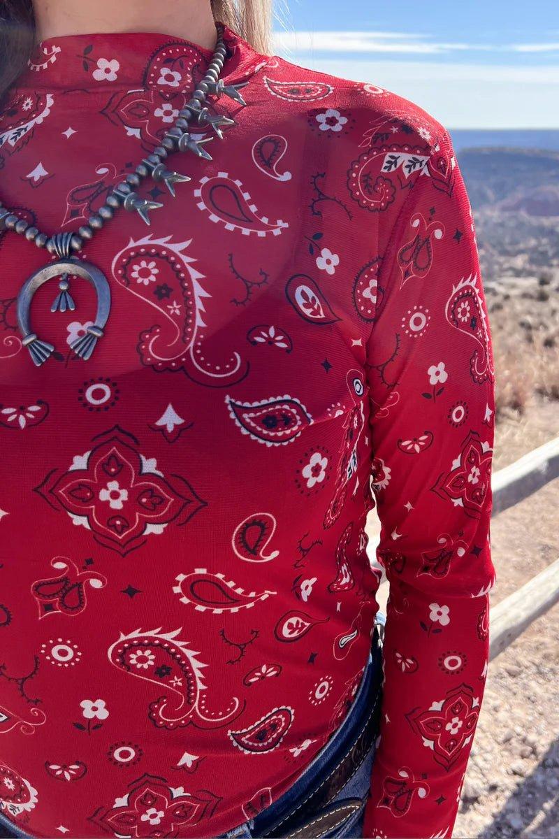 Sterling Kreek Bandana Babe Mesh Top Product Image