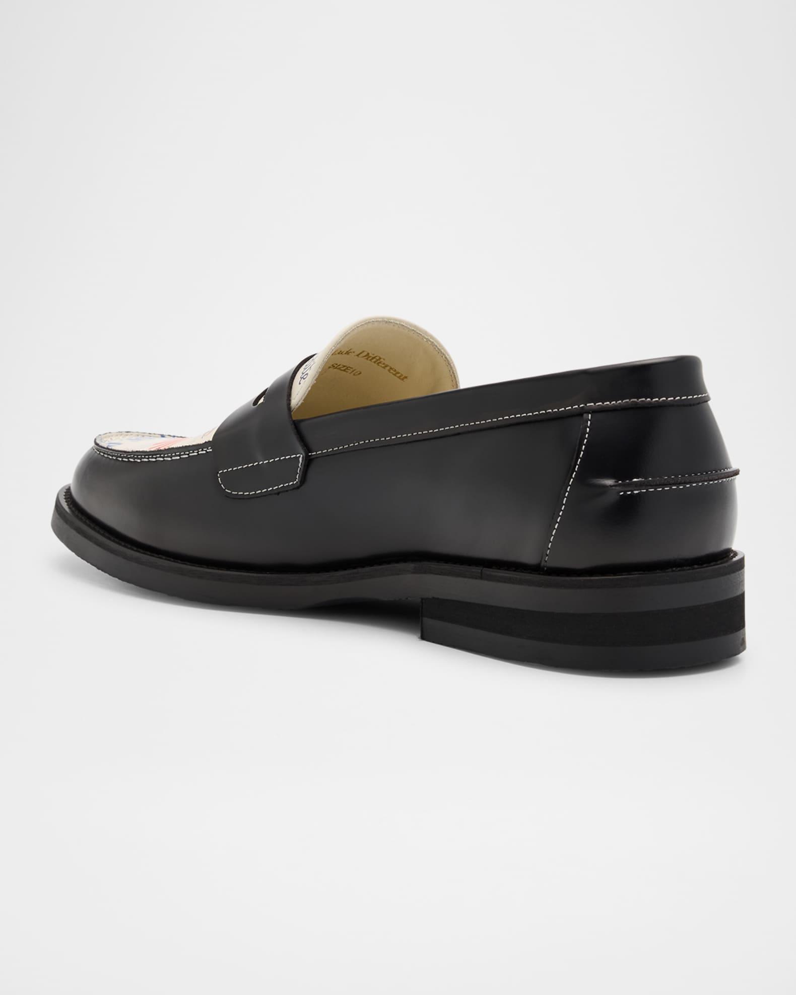 Men's Wilde La Grande Paix Leather Penny Loafers Product Image