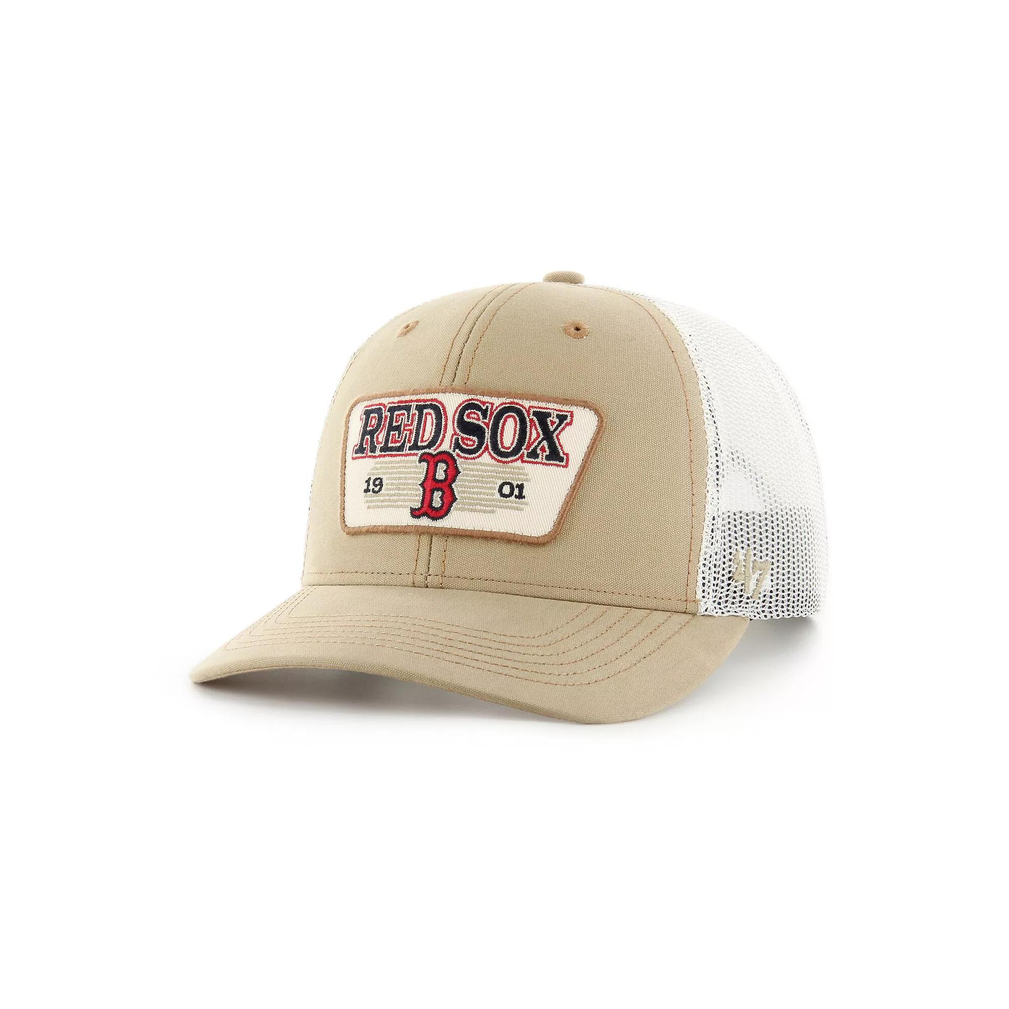Men's '47 Khaki Boston Red Sox Ridgewood Trucker Adjustable Hats, Beig K Product Image