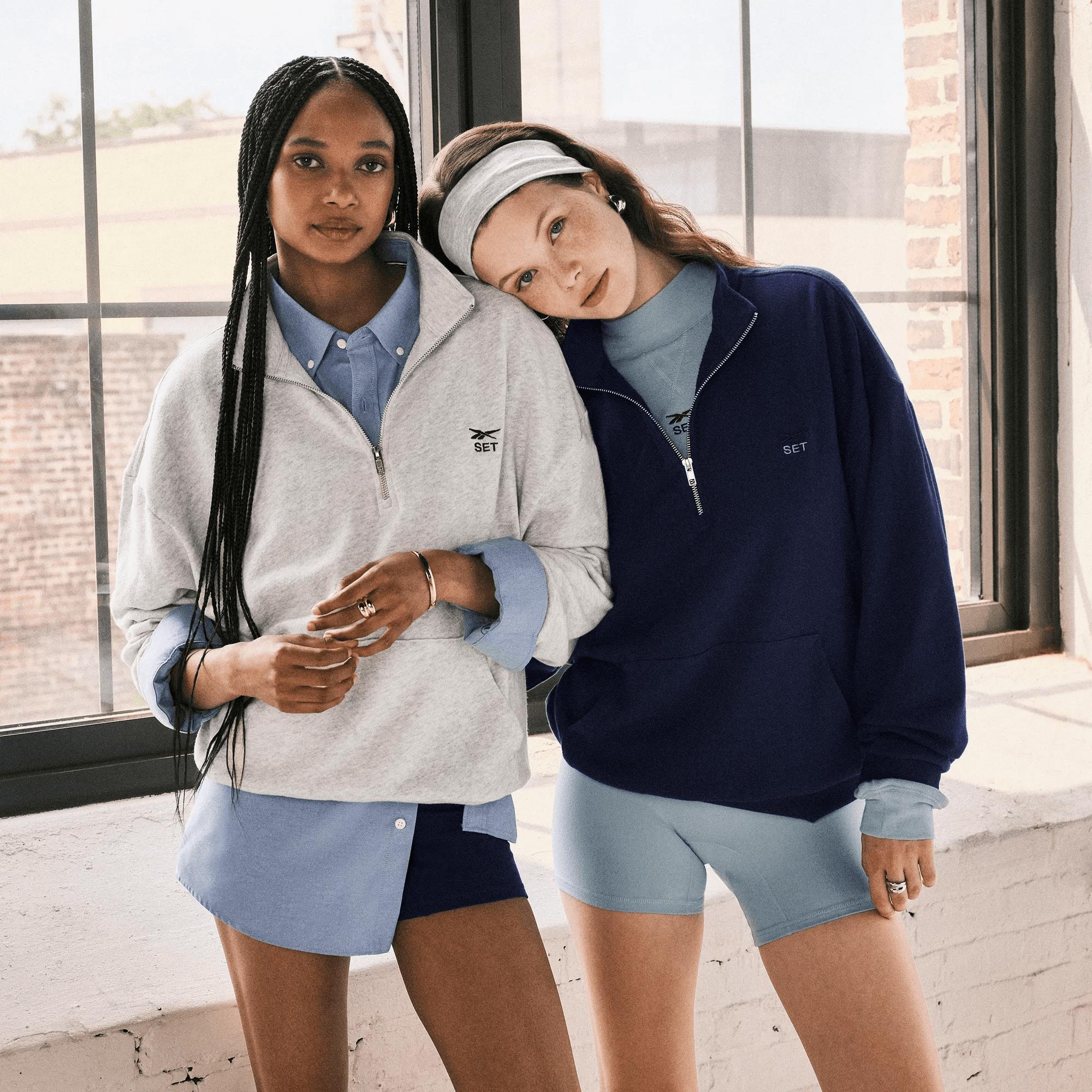 Women's Reebok x SET Classic Lightweight Quarter-Zip Sweatshirt Female Product Image