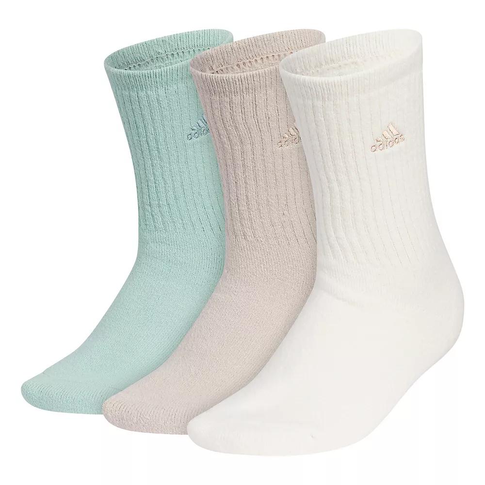 Women's adidas Cushioned Comfort 3-Pack Crew Socks, Size: 5-10, Green Product Image