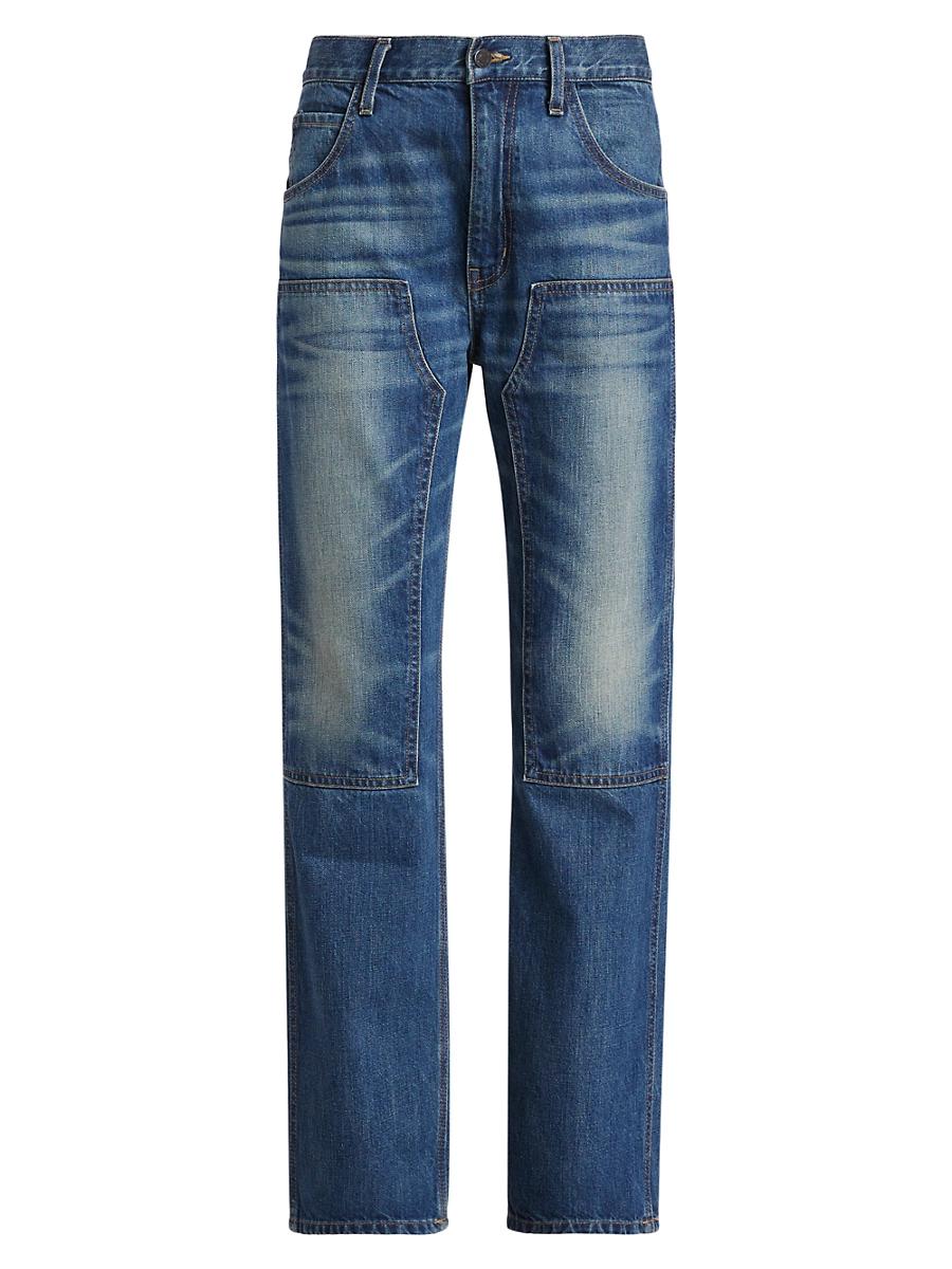 Womens Welder Mid-Rise Carpenter Straight-Leg Jeans Product Image