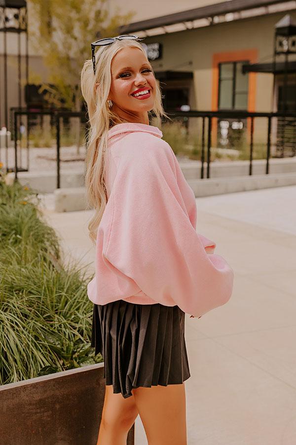 Simply Cozy Vintage Wash Sweatshirt in Pink Product Image