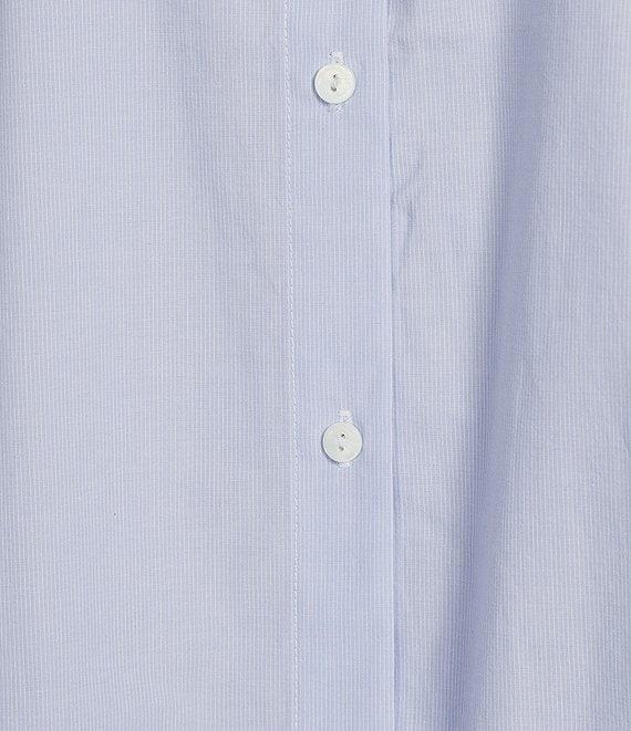 Eileen Fisher Organic Cotton Poplin Point Collar Long Sleeve Button Front Shirt Product Image