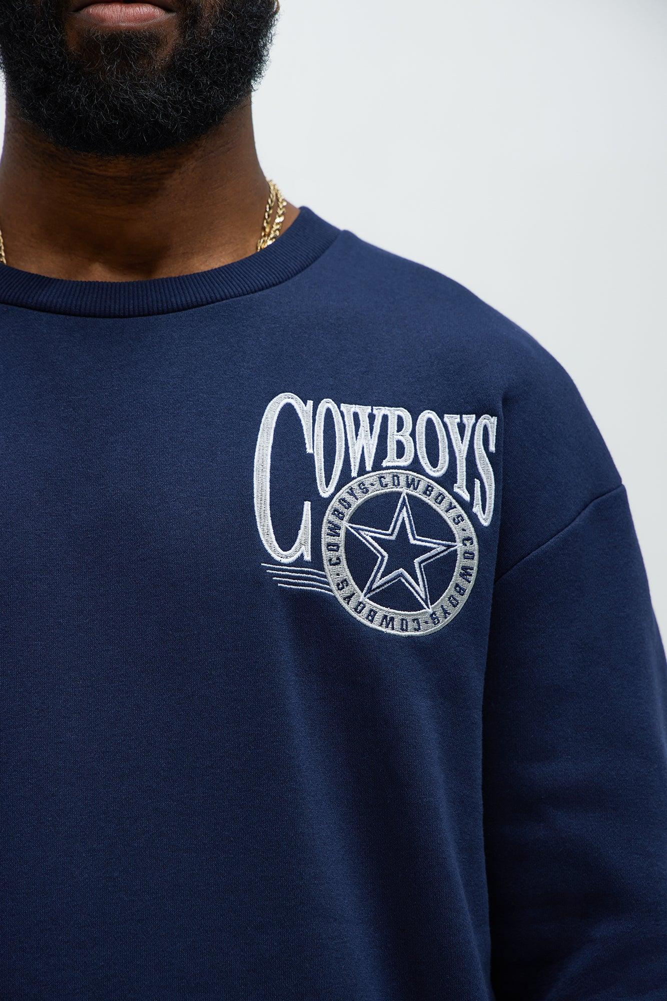 Cowboys Crew Neck Sweatshirt - Navy Male Product Image