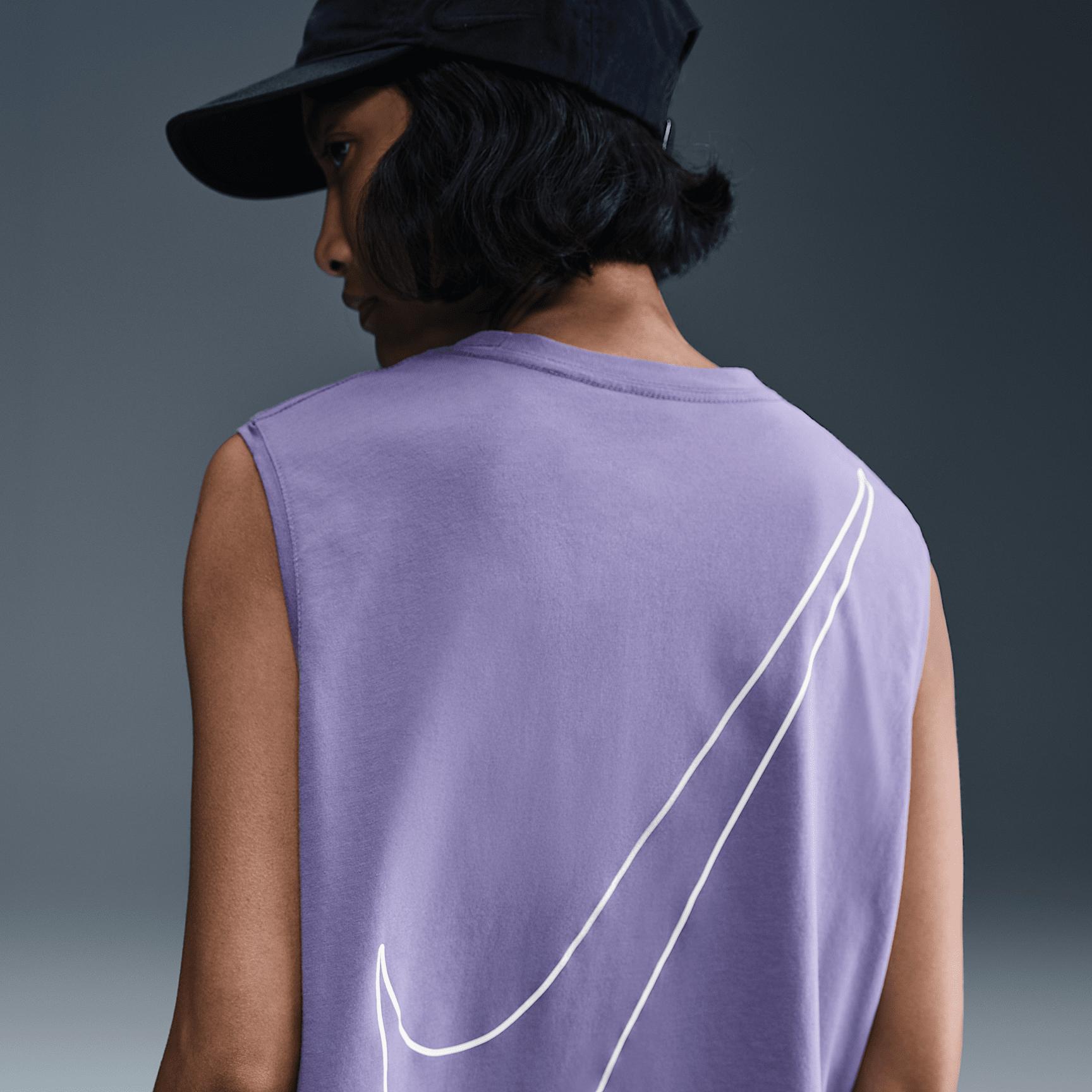 Womens Nike Sportswear Club Sleeveless Cropped Graphic T-Shirt | HF9531-527 Product Image