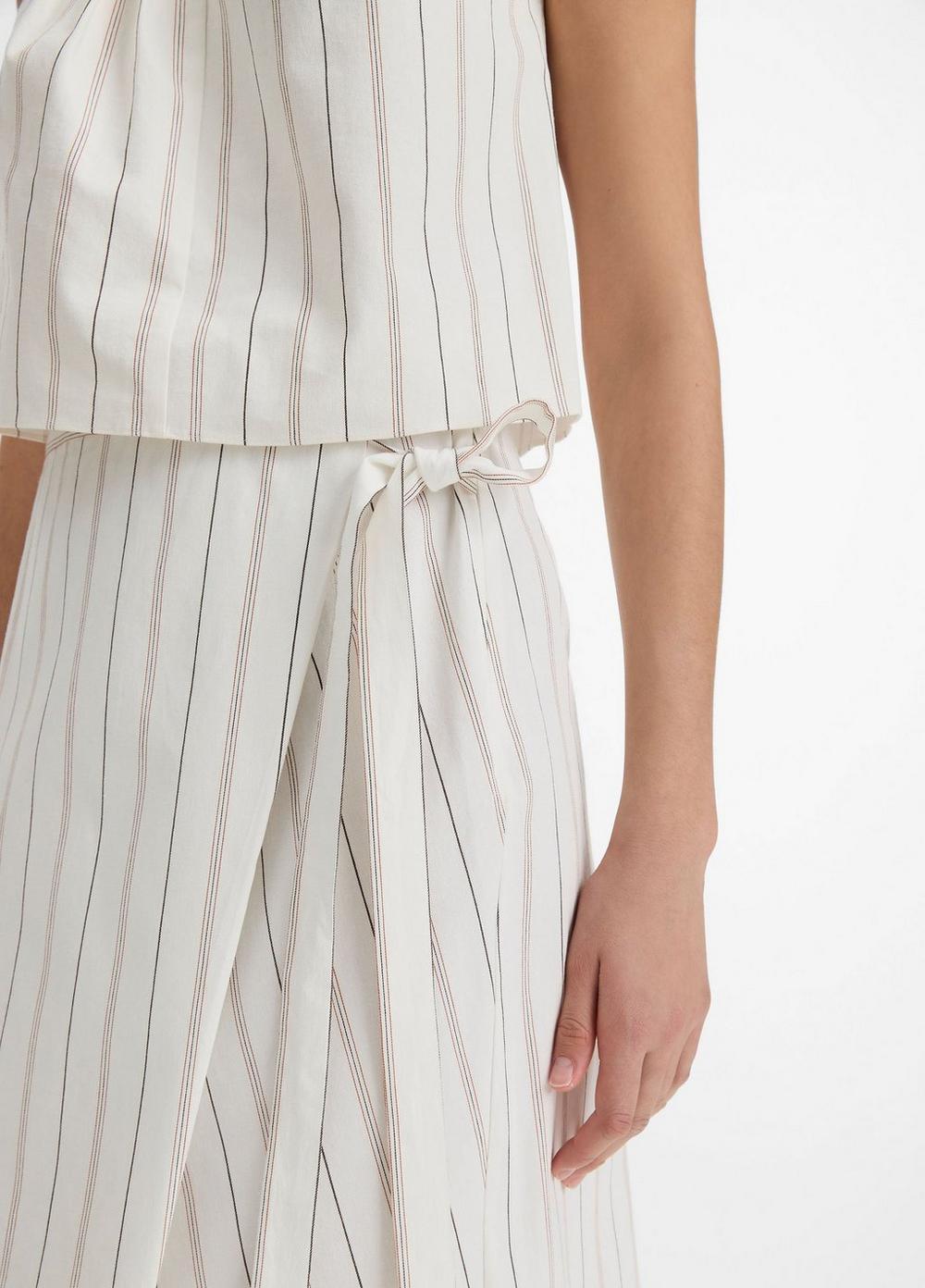 Seedling Stripe Cotton Wrap Skirt Product Image