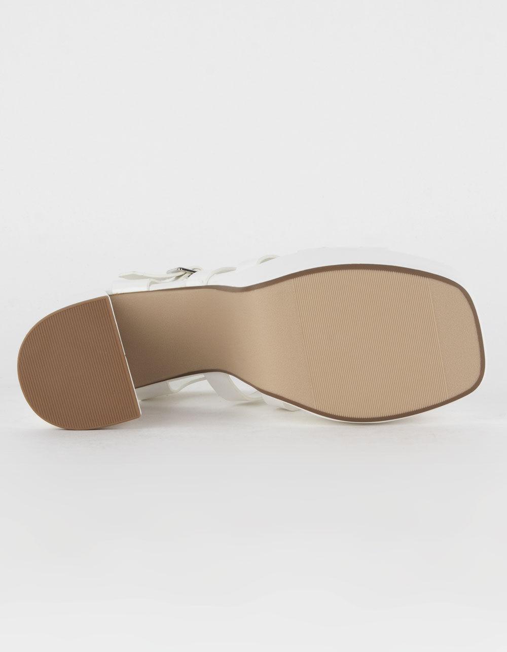 SODA Either Womens Platform Sandals - WHITE Product Image