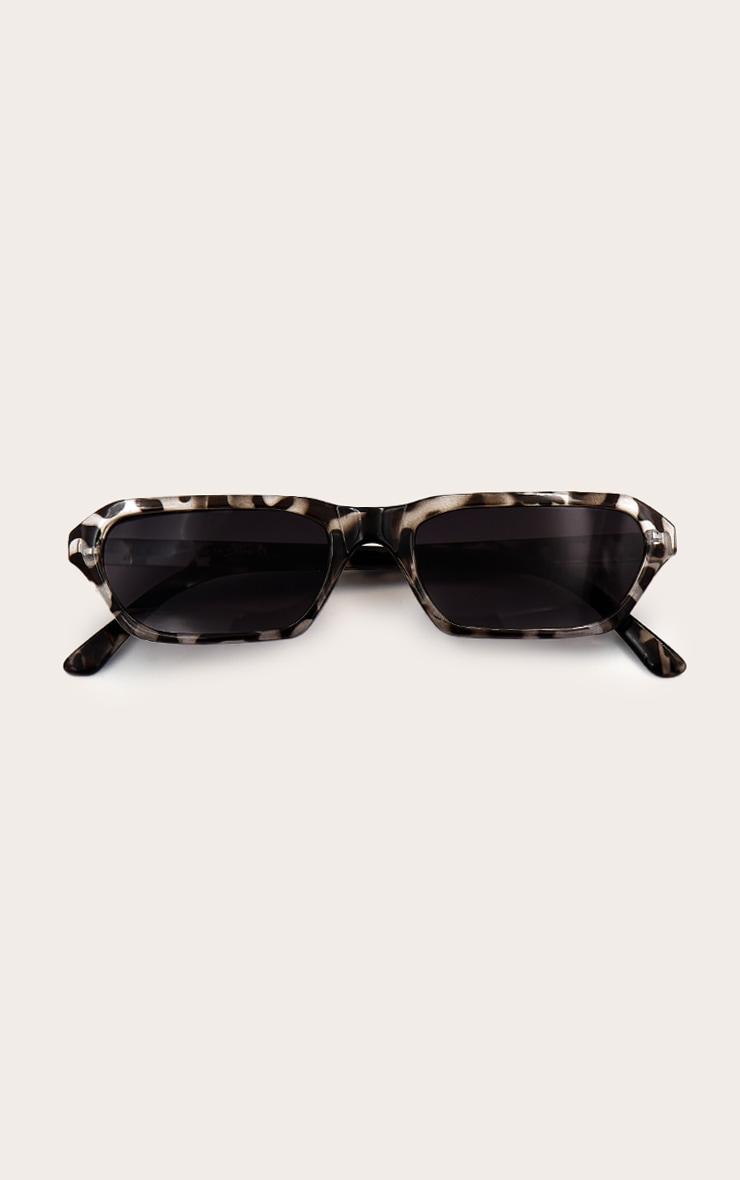 Snow Leopard Rectangle Frame Sunglasses Product Image