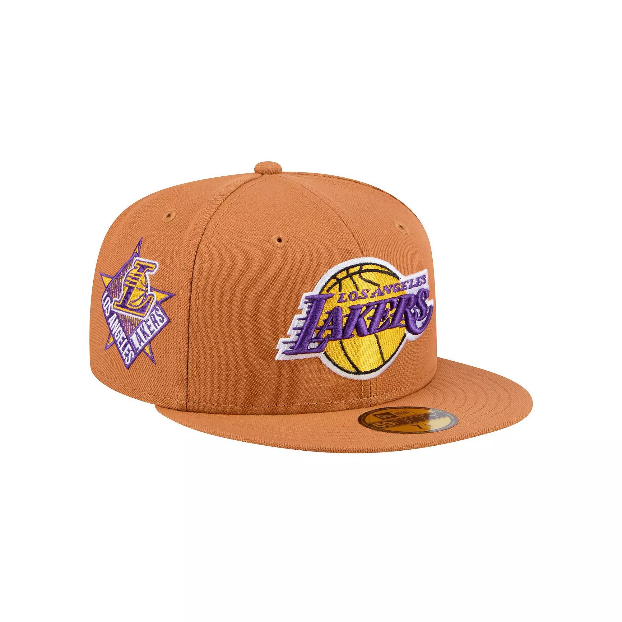 Men's New Era Tan Los Angeles Lakers Color Pack 59FIFTY Fitted Hat, Size: 7 1/8, Team Product Image