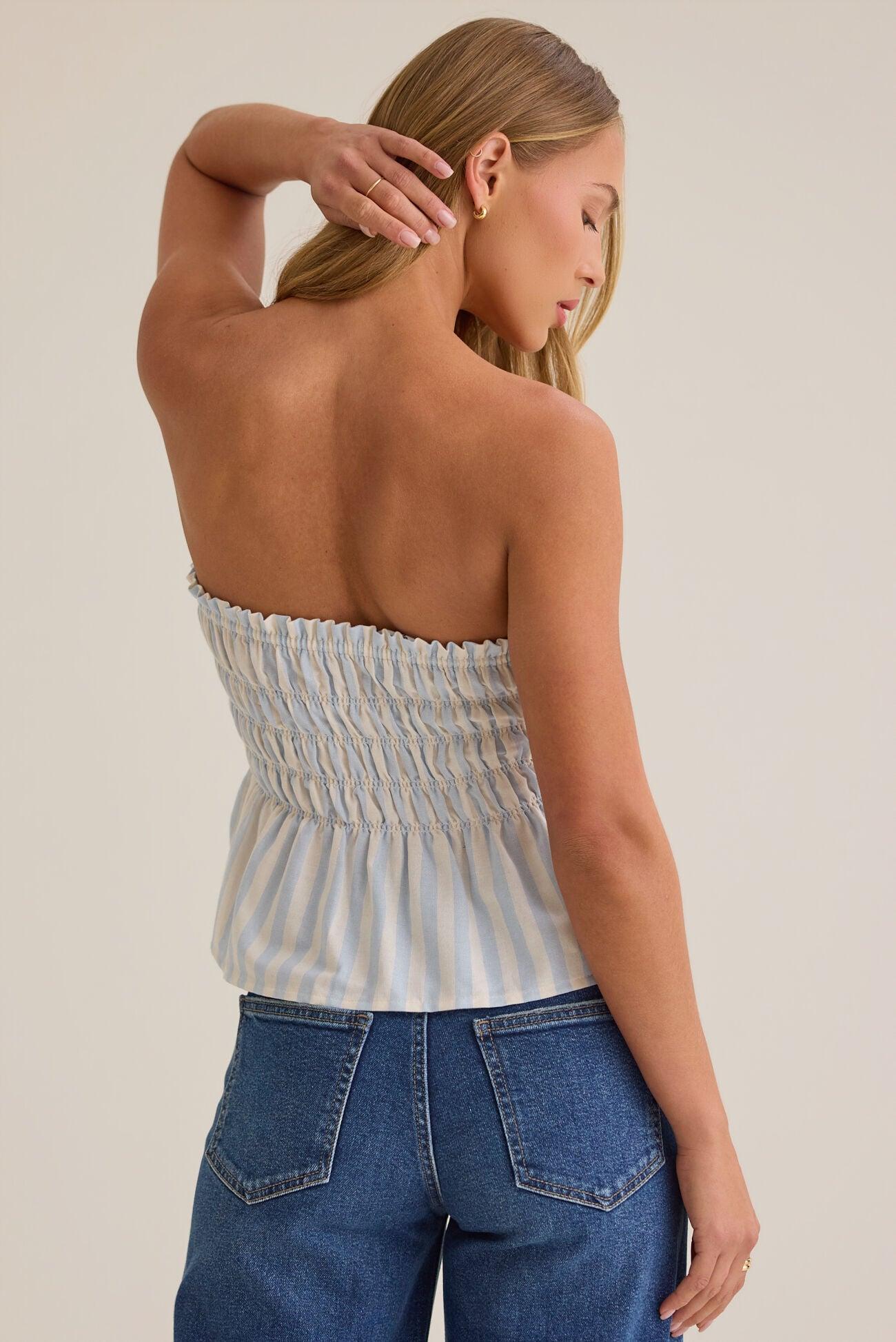 Billie Smocked Tube Tank Product Image
