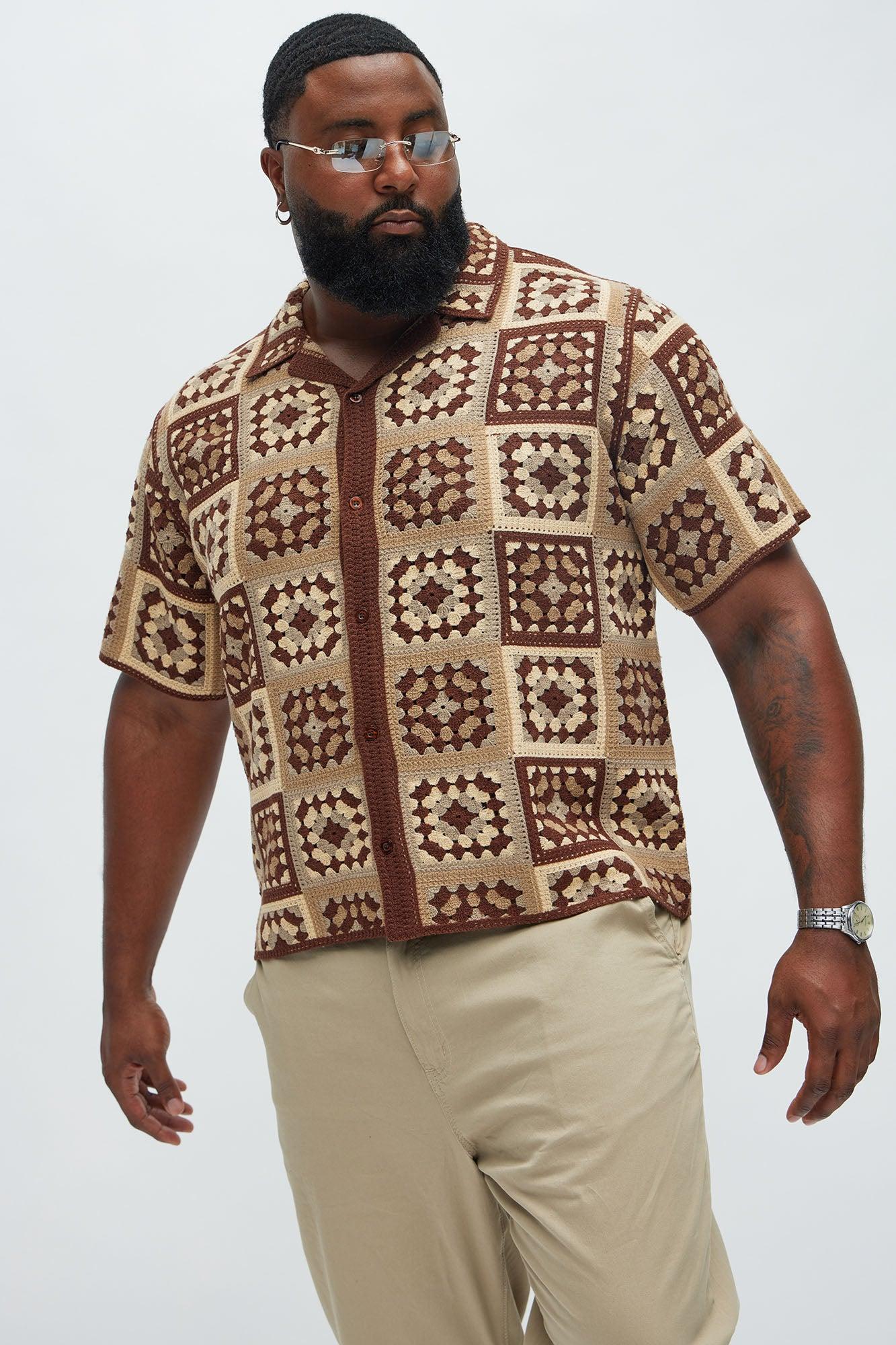 Nolan Textured Shirt - Brown/combo Product Image