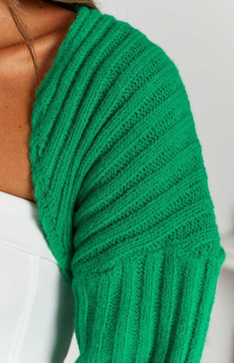 Elsa Green Rib Knit Bolero Product Image