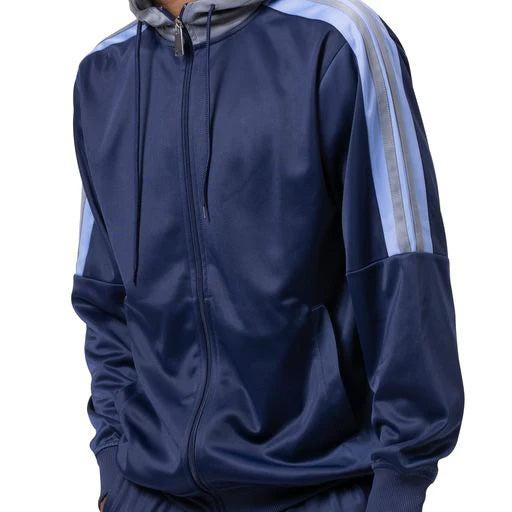 Men's Track Suit with Hood in Navy Male Product Image