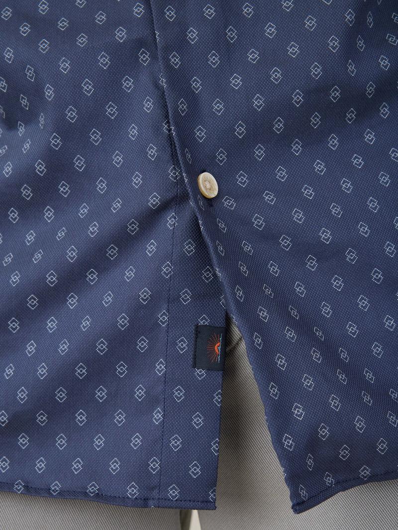 Short-Sleeve Movement™ Monterey Shirt - Navy Dusk Diamond Product Image