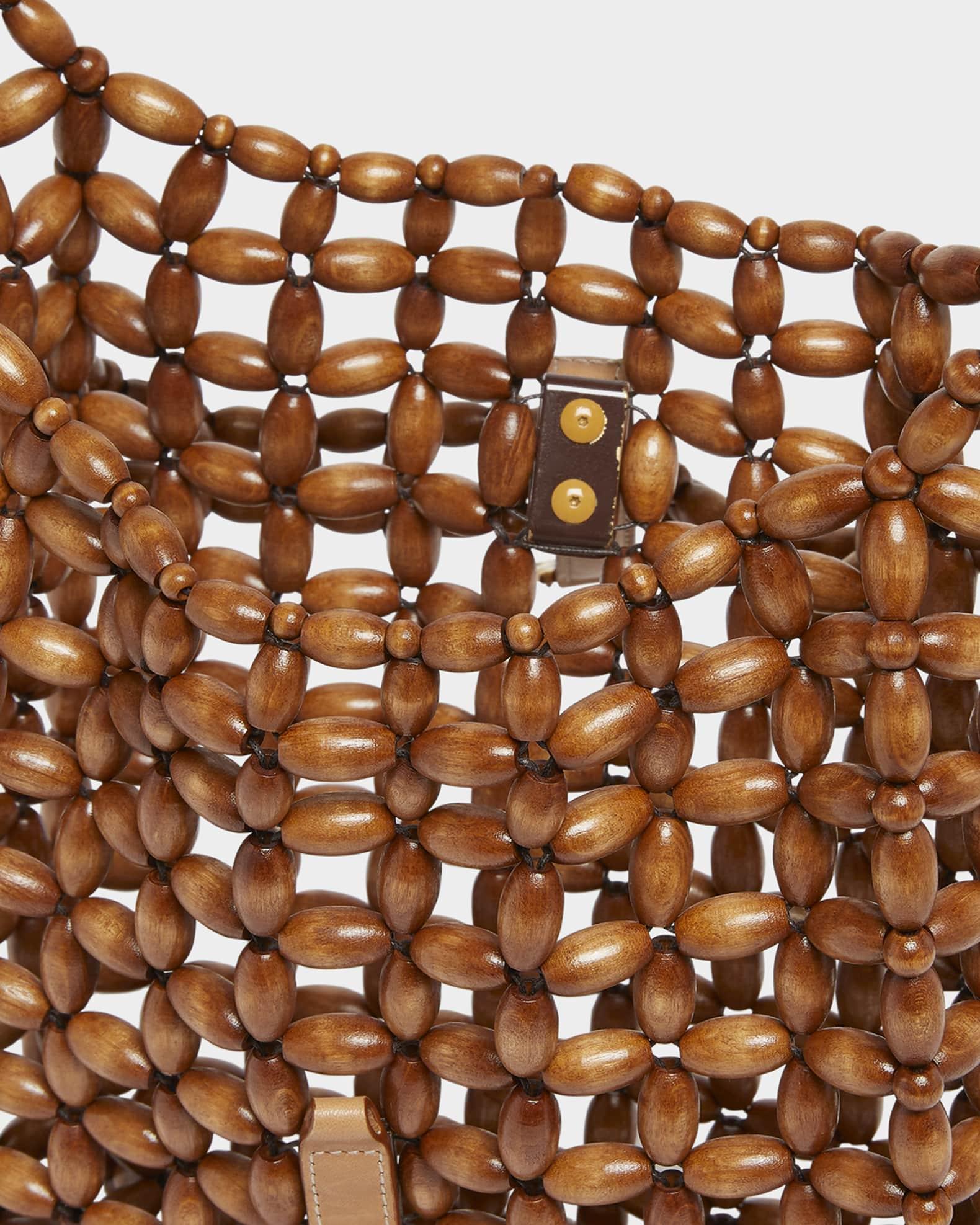 Le 5 A 7 YSL Beaded Wood Hobo Bag Product Image