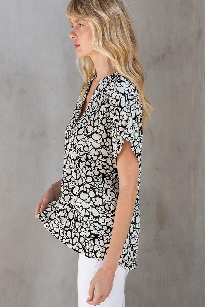 Short Sleeve Bohemian Blouse Product Image