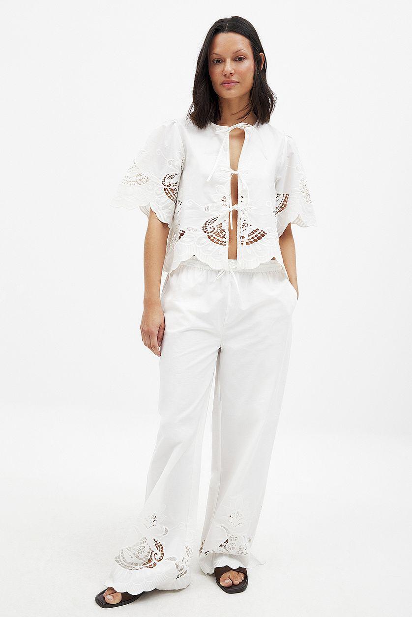 Anglais Tie Front Blouse Product Image